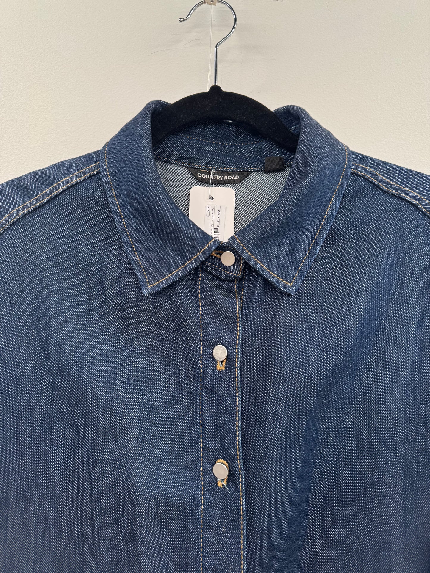 Country Road Tensile Dark Denim Shirt size 10