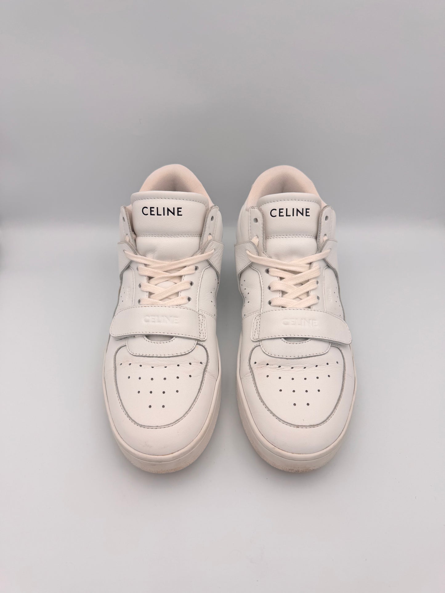 Celine White Mid Sneakers CT-02 Trainer Size 39