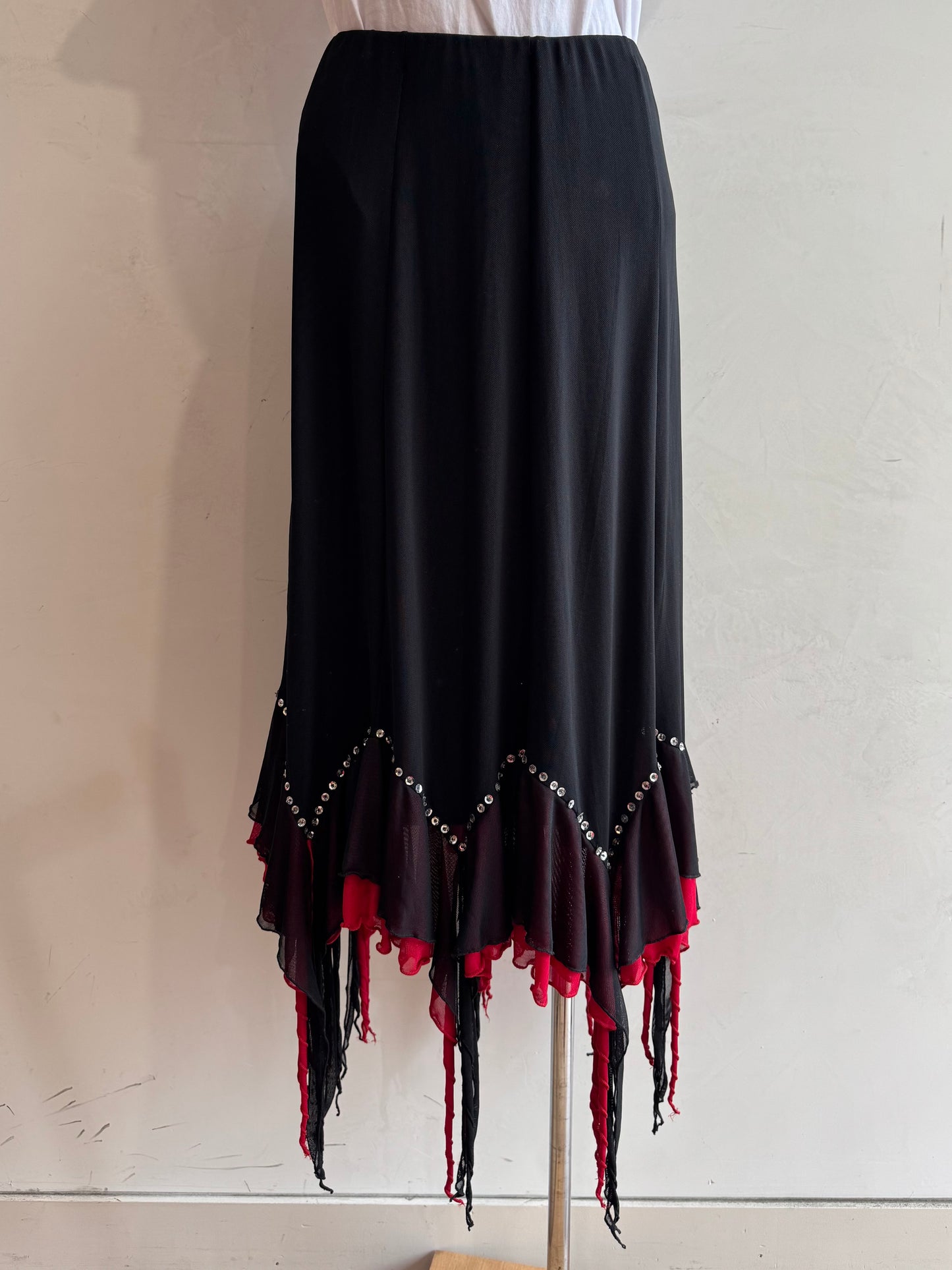 Viola Black Skirt Red Trim - size XL