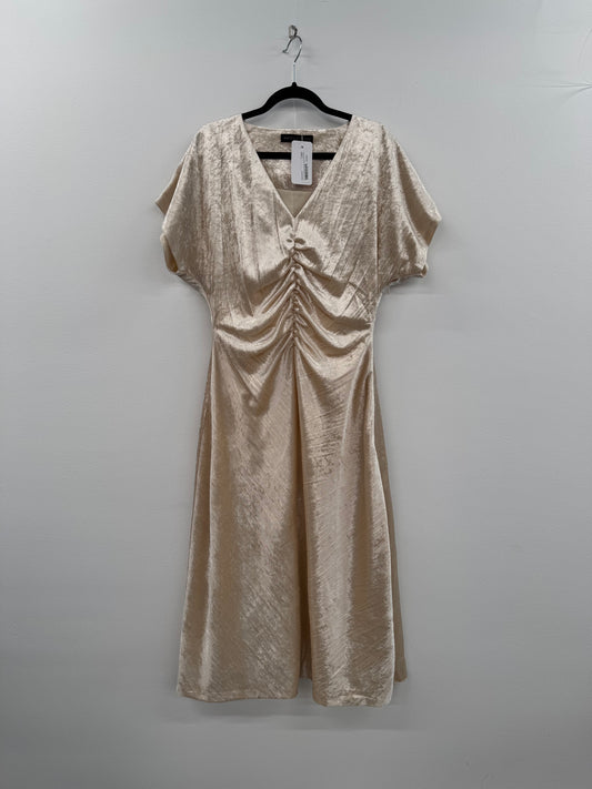 David Lawrence Cream Velvet Dress - Size 6