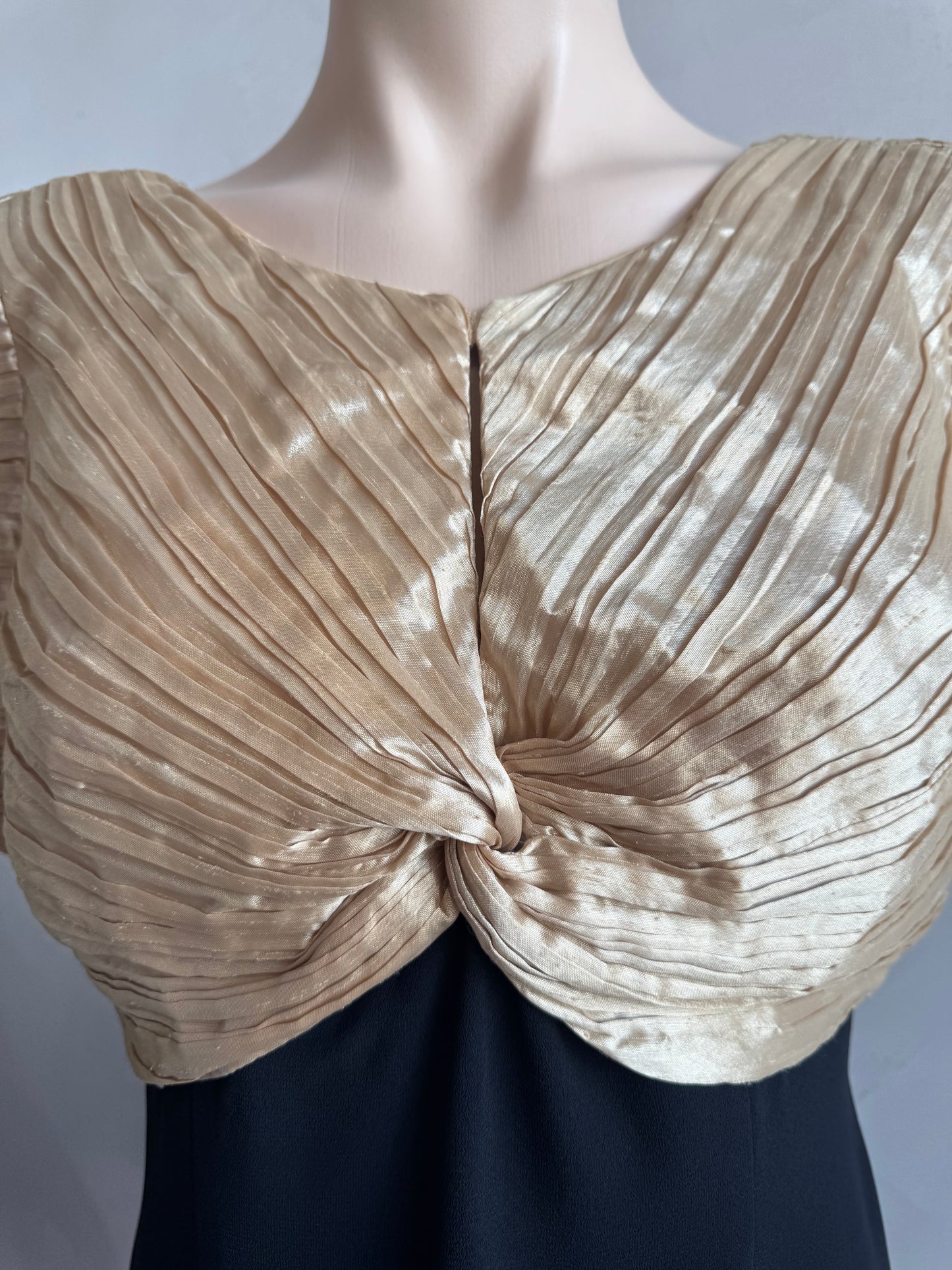 Vintage Mr. K & Co. Gold trim evening dress - size L