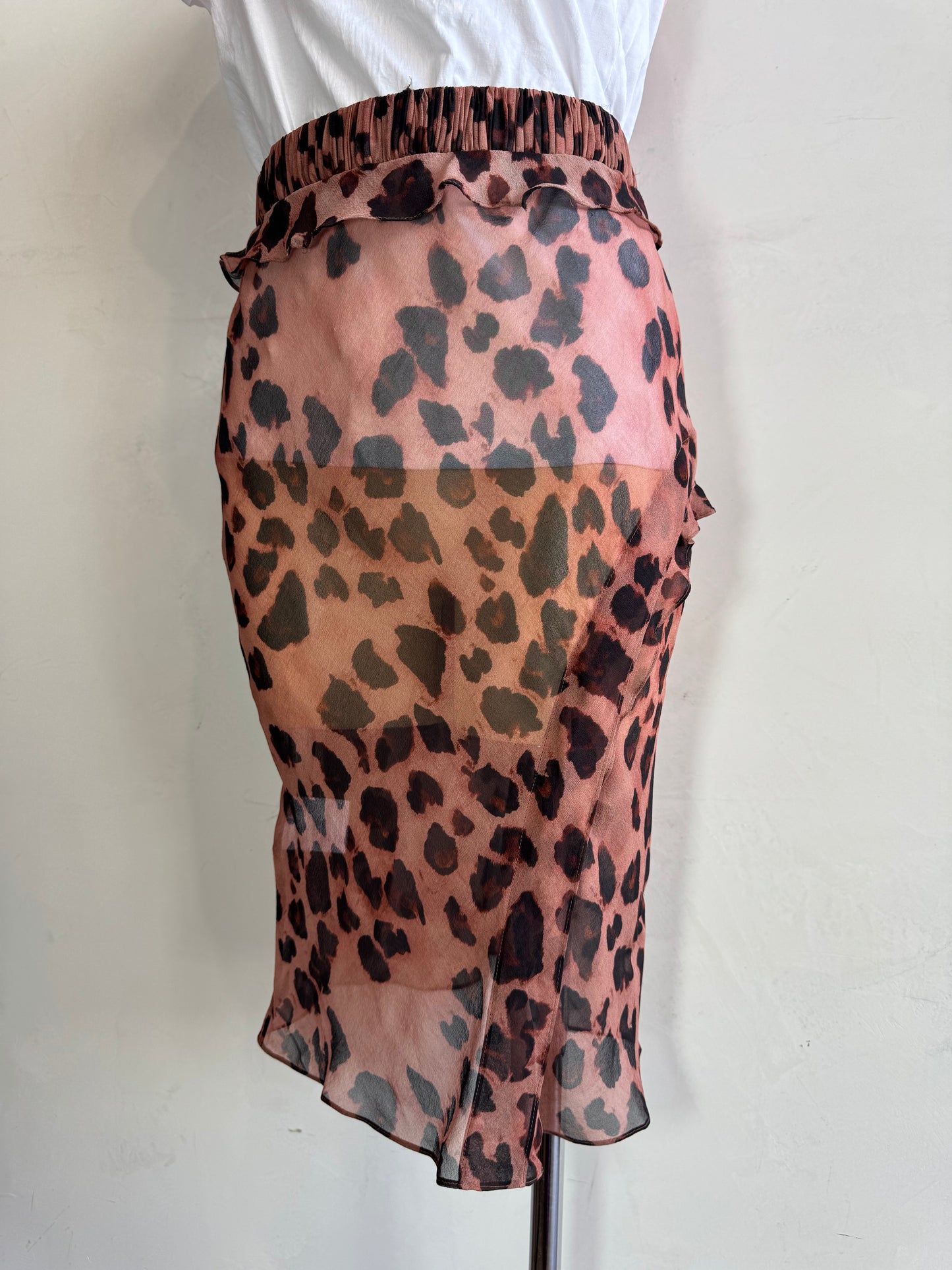 Christopher Besber Leopard Skirt - size 10