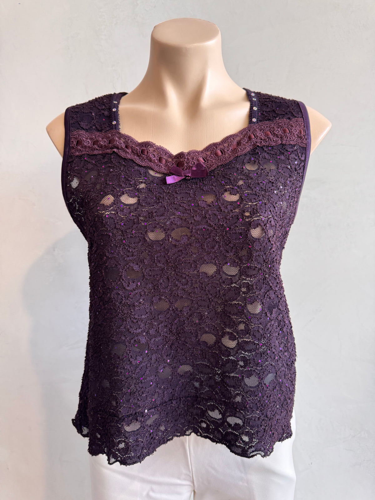 Purple Lace Cami - size M/L