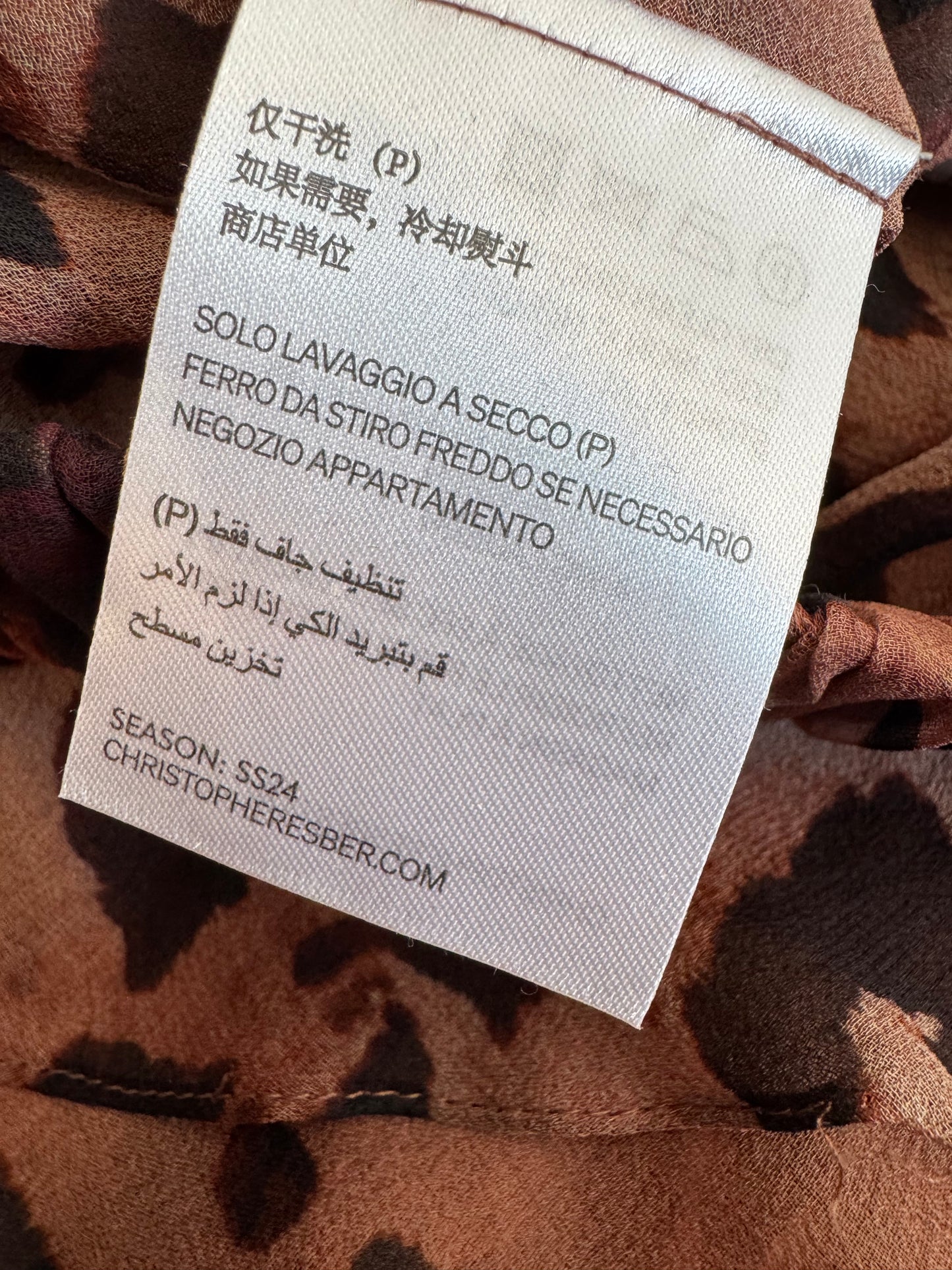 Christopher Besber Leopard Skirt - size 10