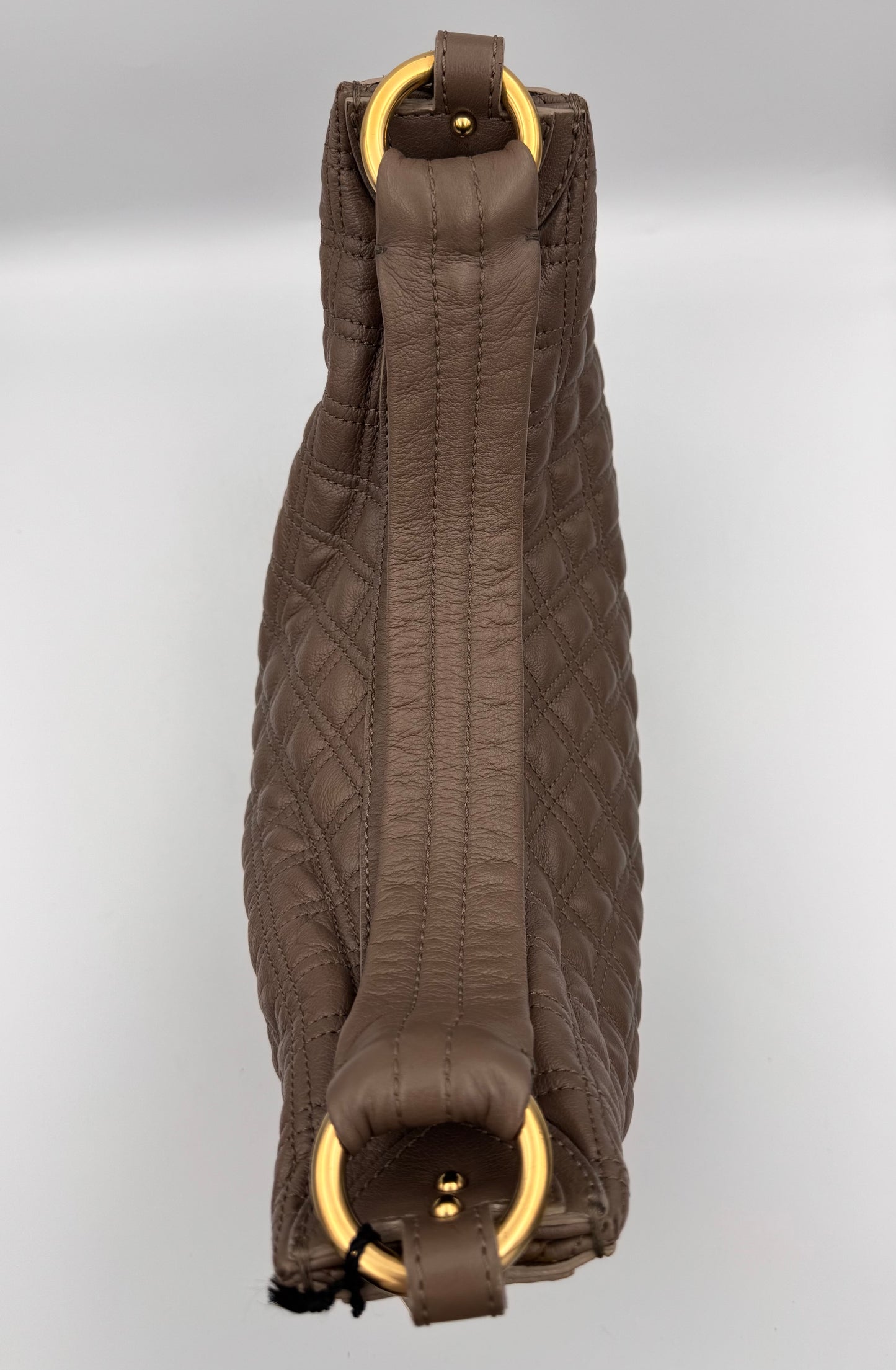 MARC JACOBS Hobo Banana Calf Leather Bag in Mouse