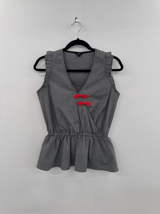 Cue Trang Button Peplum Top - Size 10