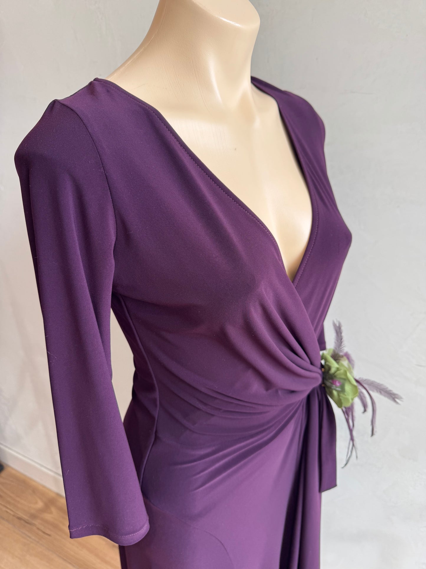 Gerry Shaw purple wrap dress size 8