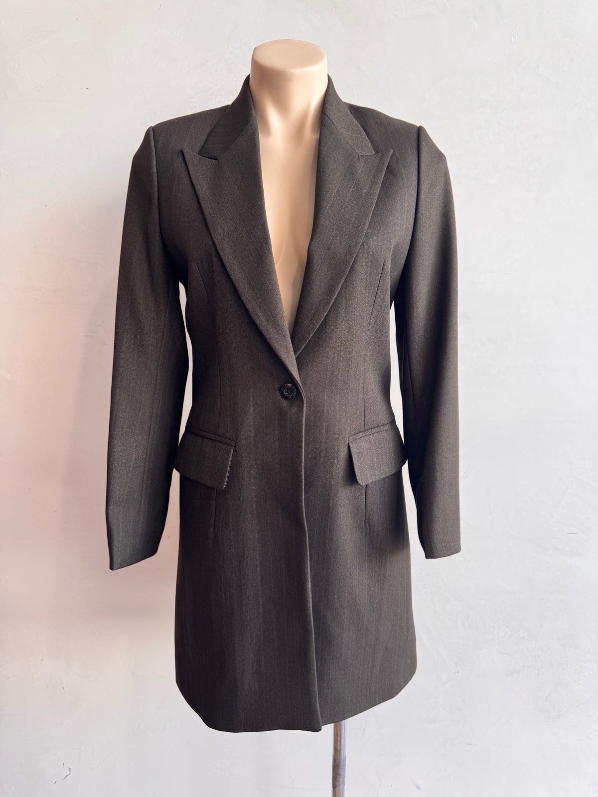 Brown Long Blazer - size S