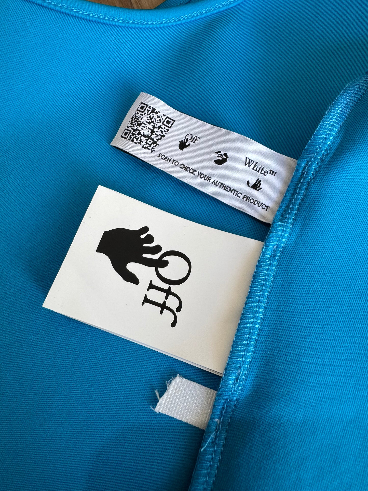 Off White blue crop top - size 40