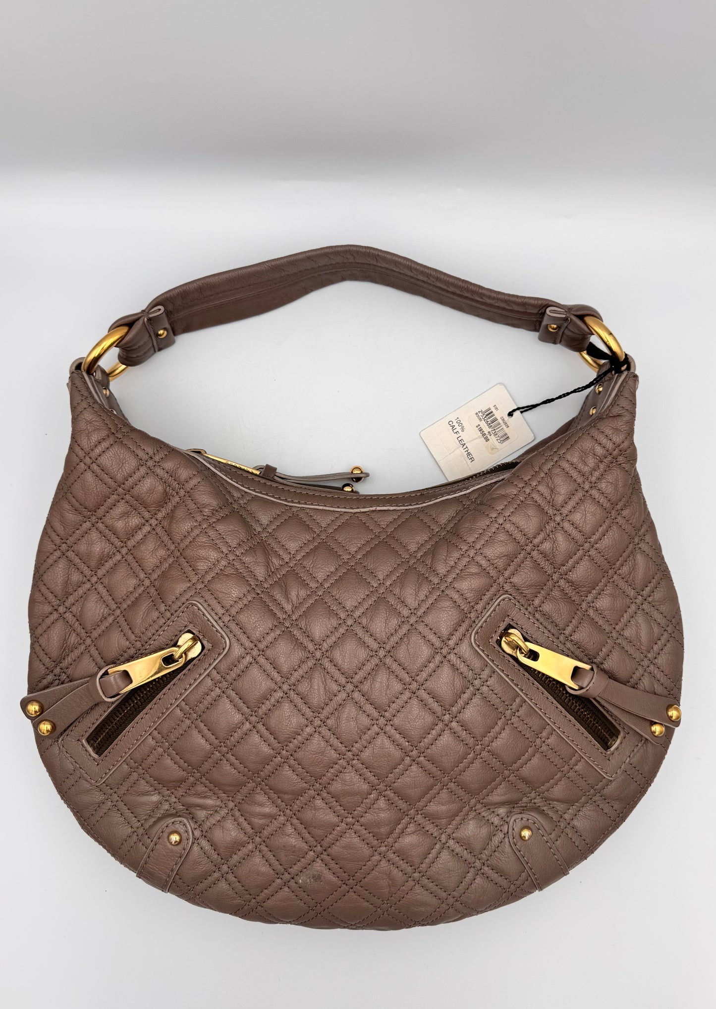 MARC JACOBS Hobo Banana Calf Leather Bag in Mouse