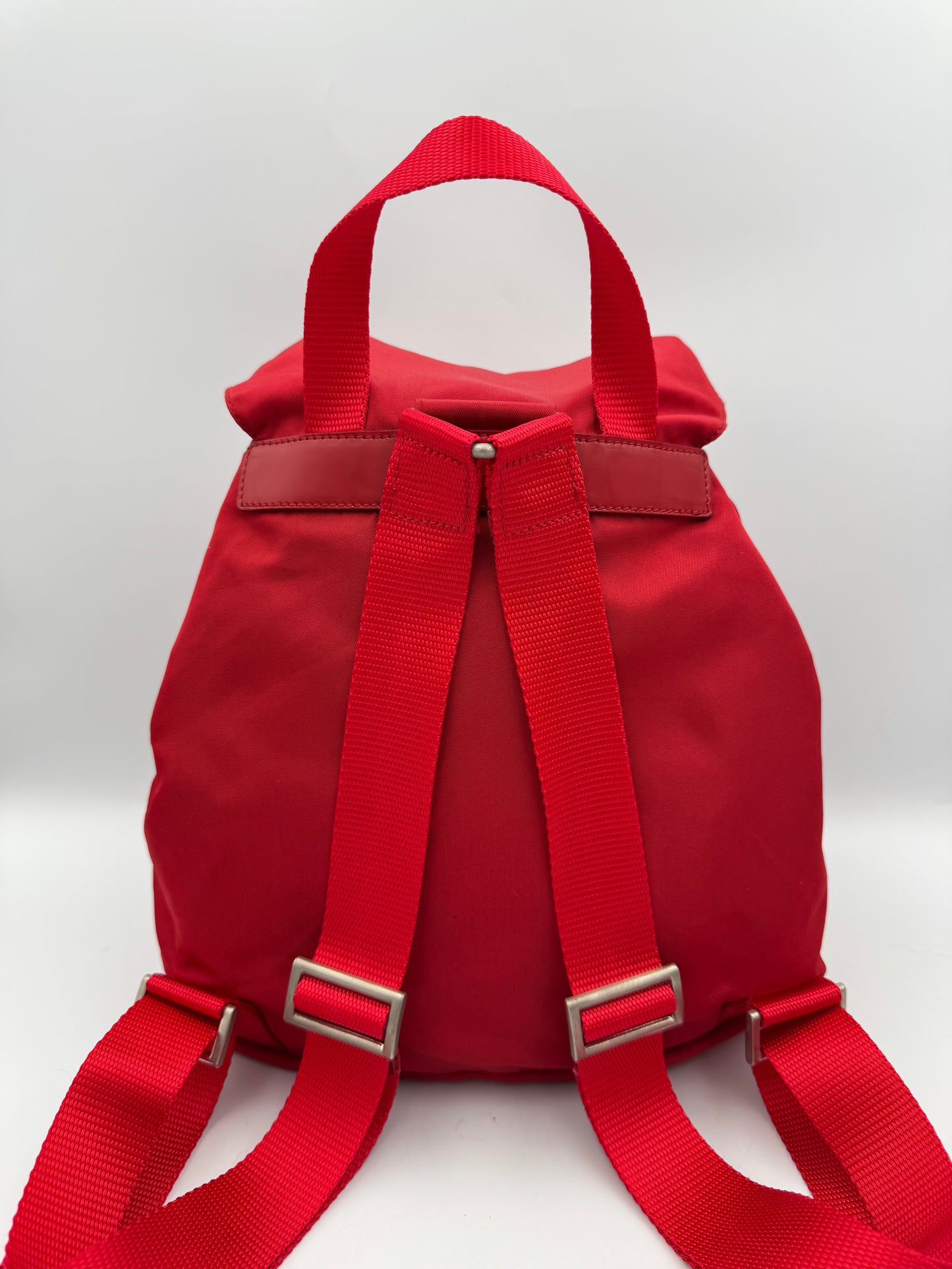 PRADA Red Vela Small Backpack