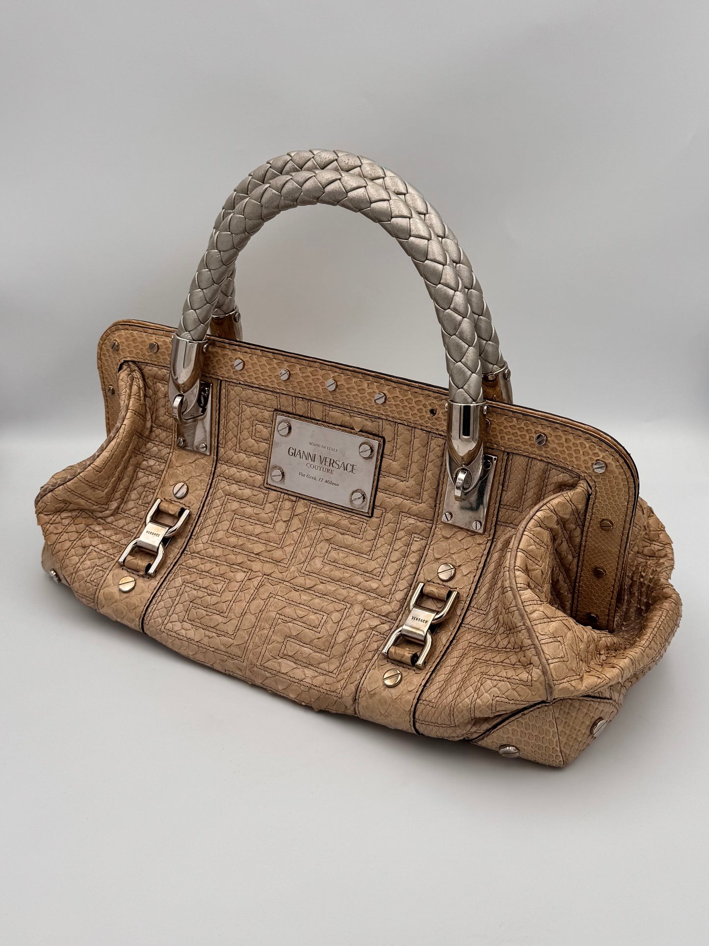 Vintage Gianni Versace Python Handbag