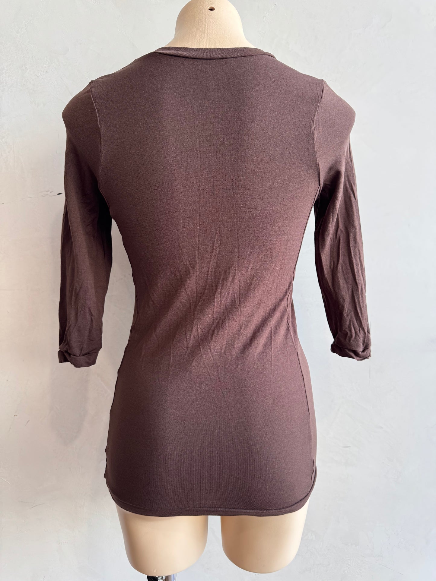 Vigorella Brown Stretch Top - size M
