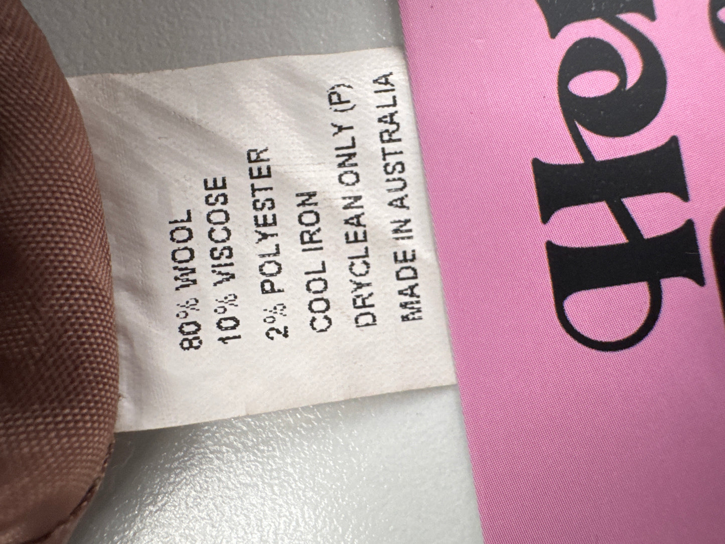 Seduce Taupe Wool Jacket - Size 6