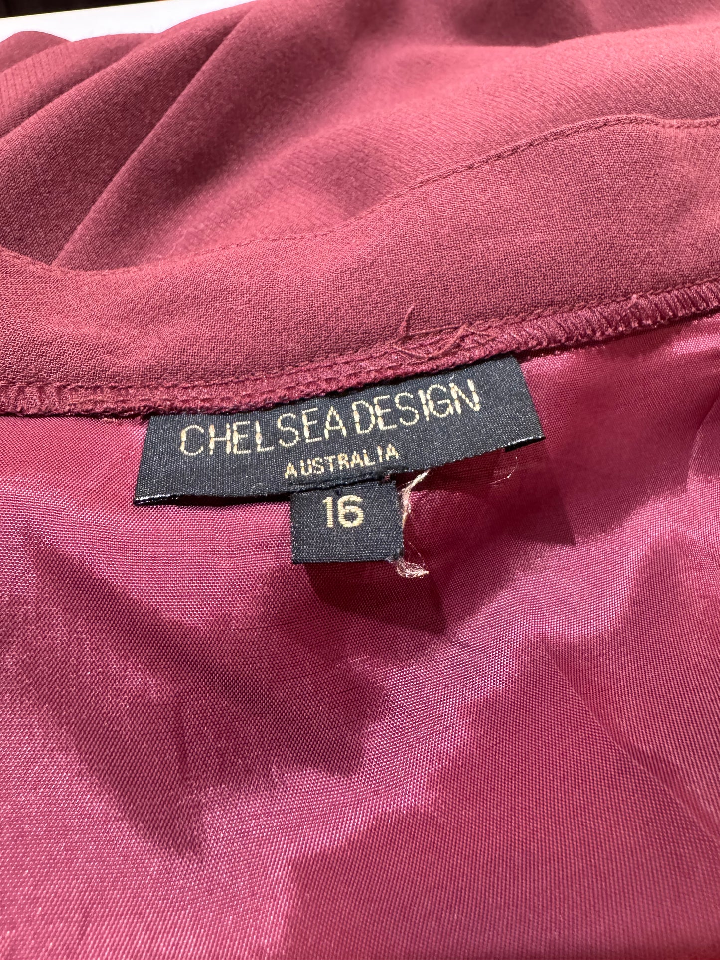 Chelsea Design Red Maxi Skirt - size 16