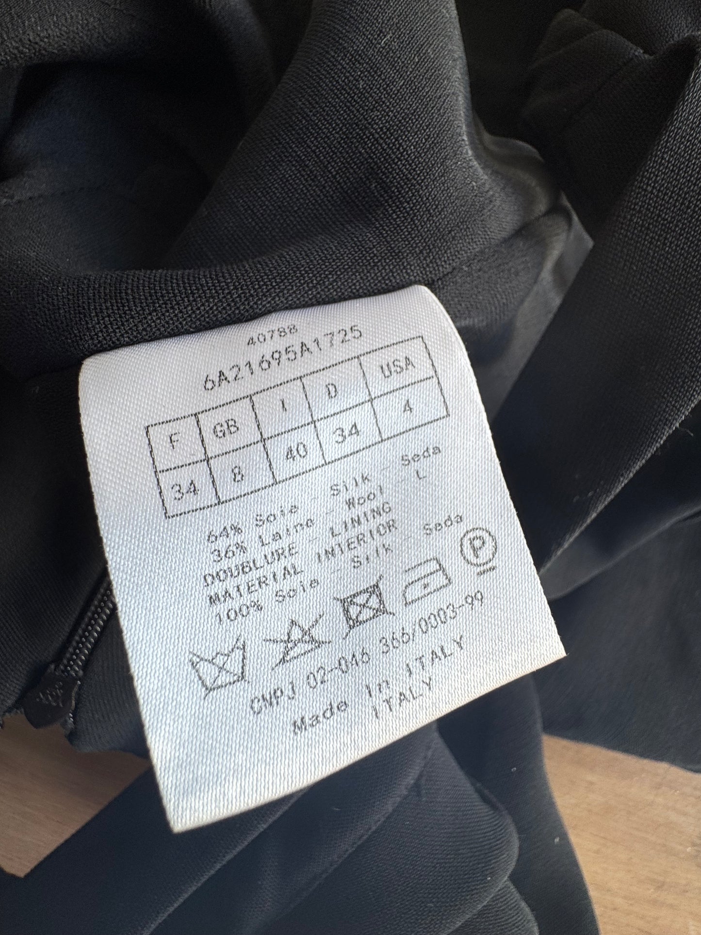 Little black dress with draped back - size XS