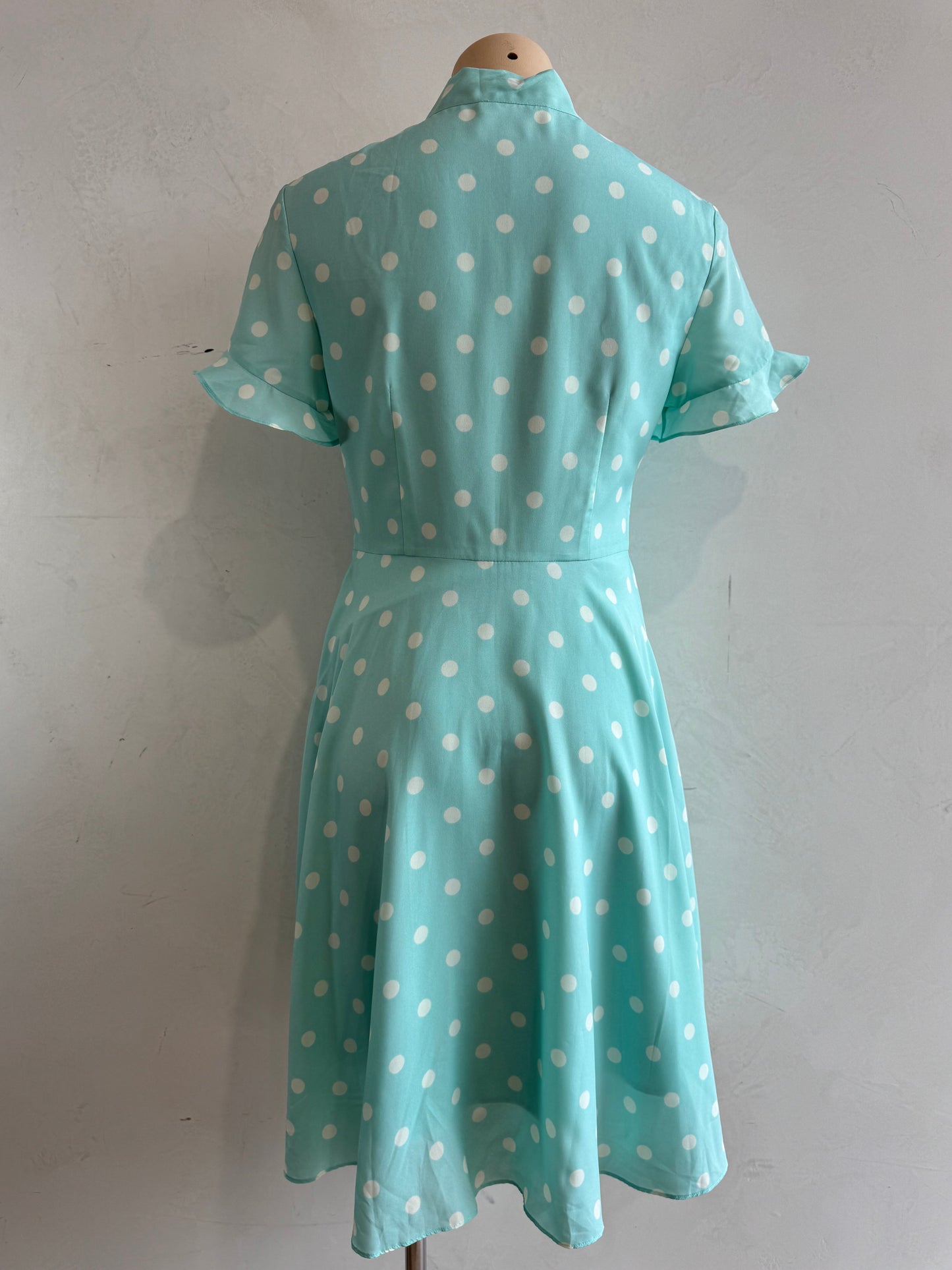 Alannah Hill blue polka dot dress - size 10