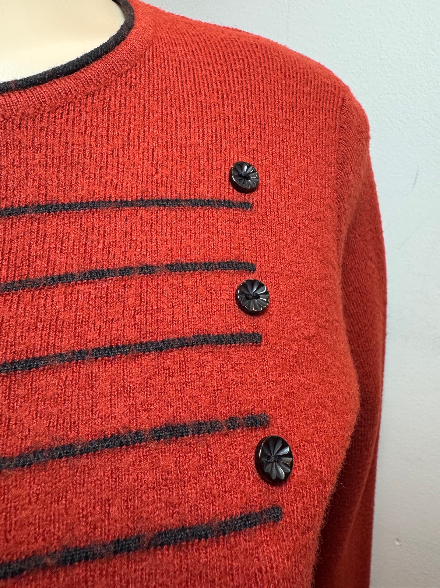 La Dame Rust Knit with Buttons - size M/L