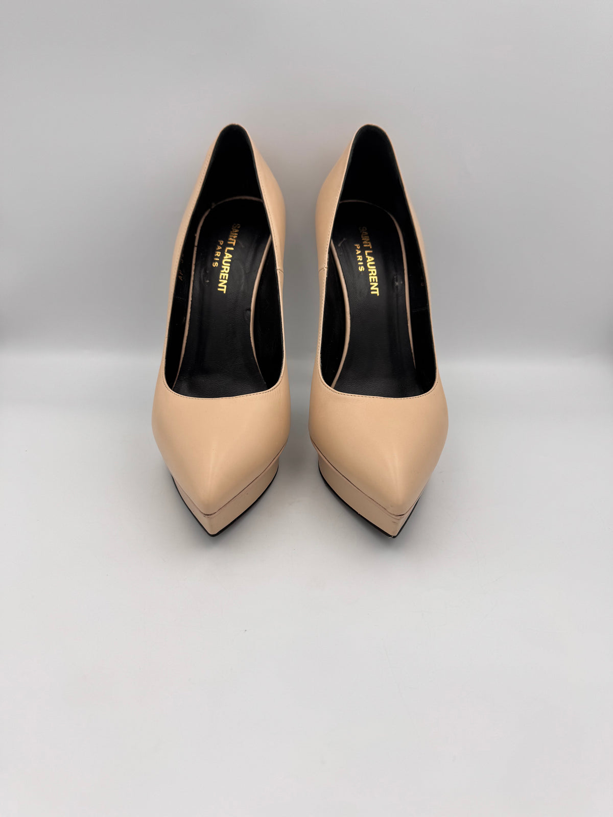 Saint Laurent Beige Platform Pump Size 39