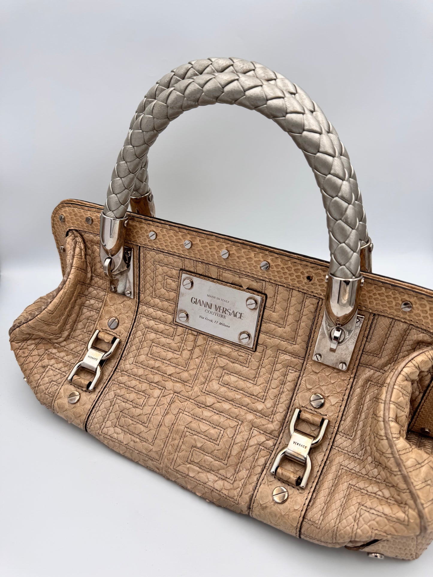 Vintage Gianni Versace Python Handbag