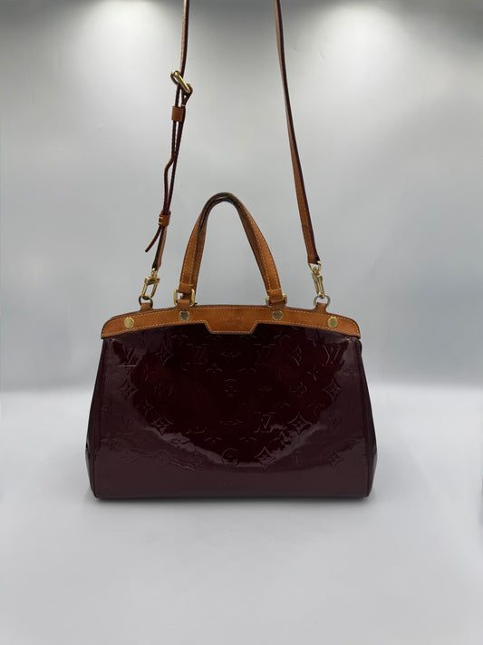 LOUIS VUITTON 2012 Monogram Vernis Brea MM Satchel