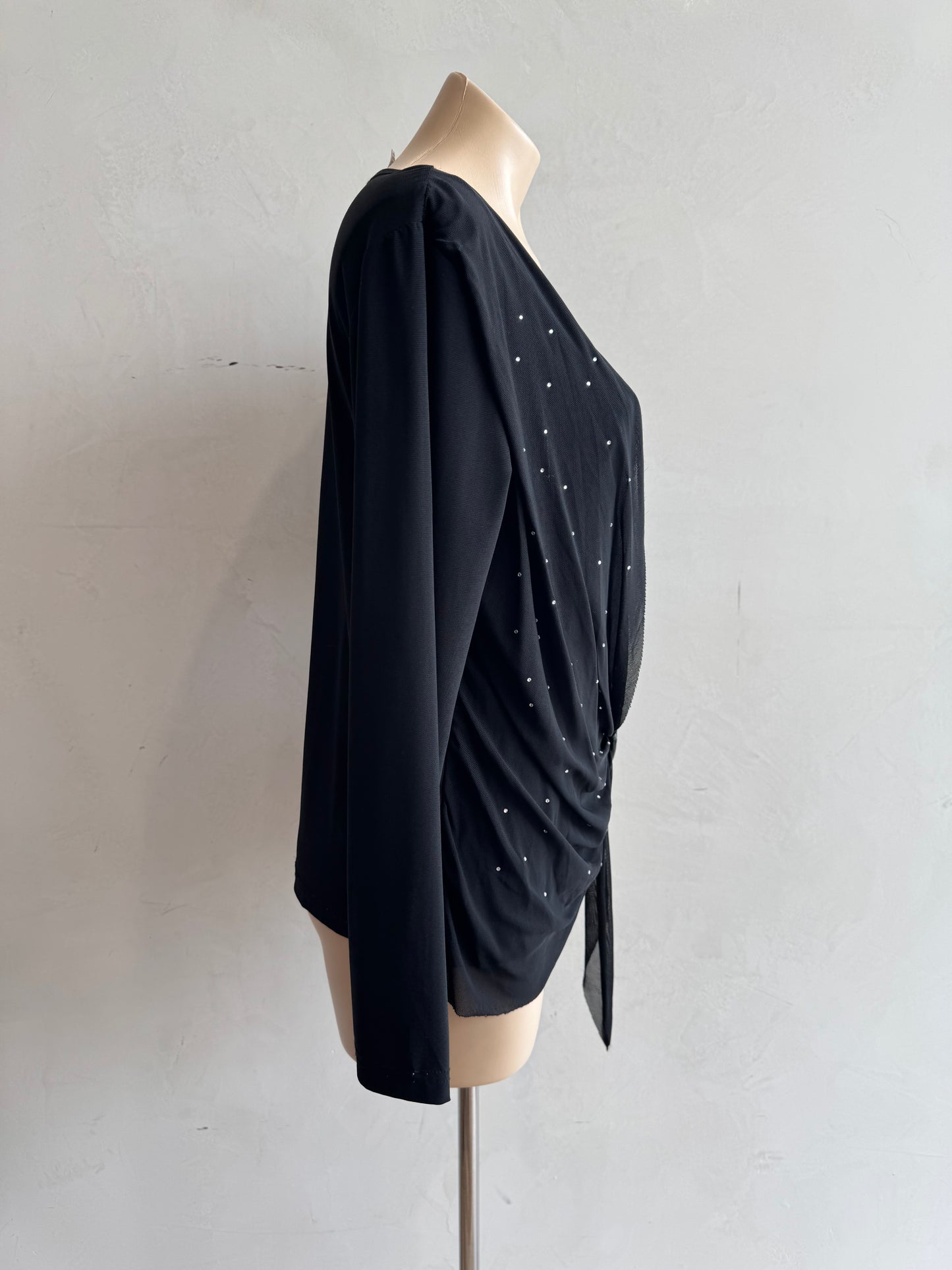 Kate Harris sequin black top - size S