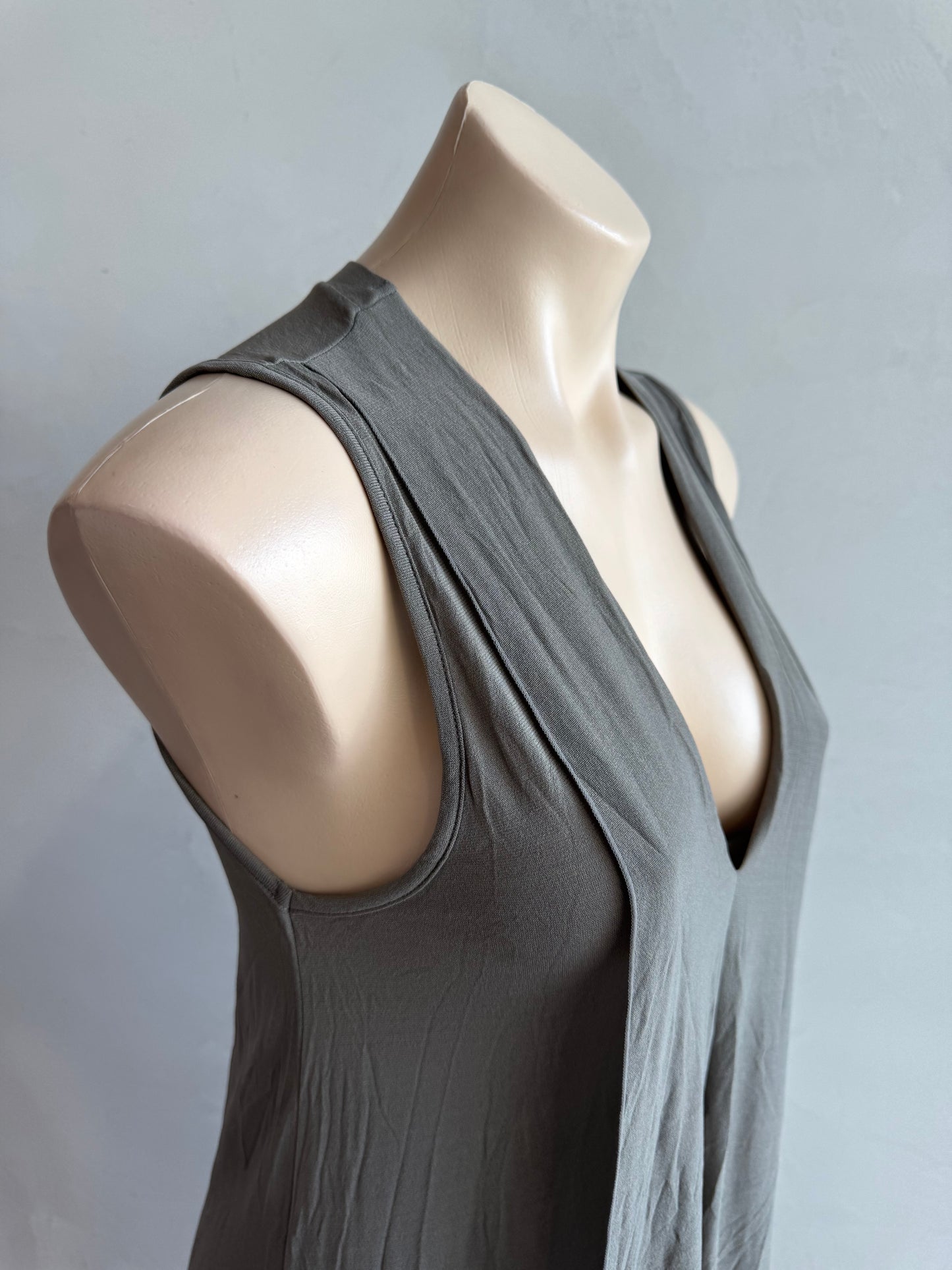 Metalicus olive sleeveless dress - size S