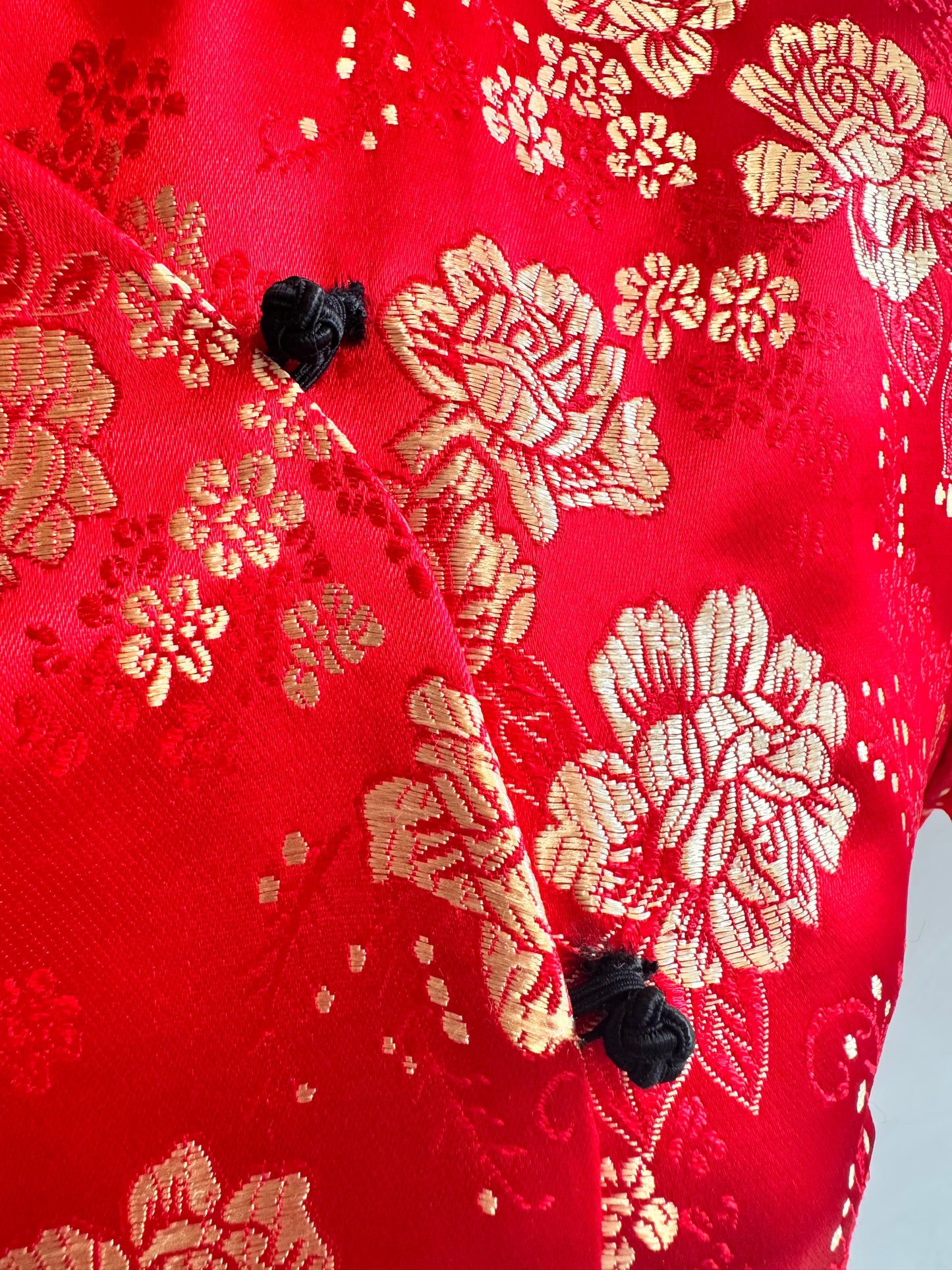 Vintage Kamikaze Red Mandarin Top - size 14