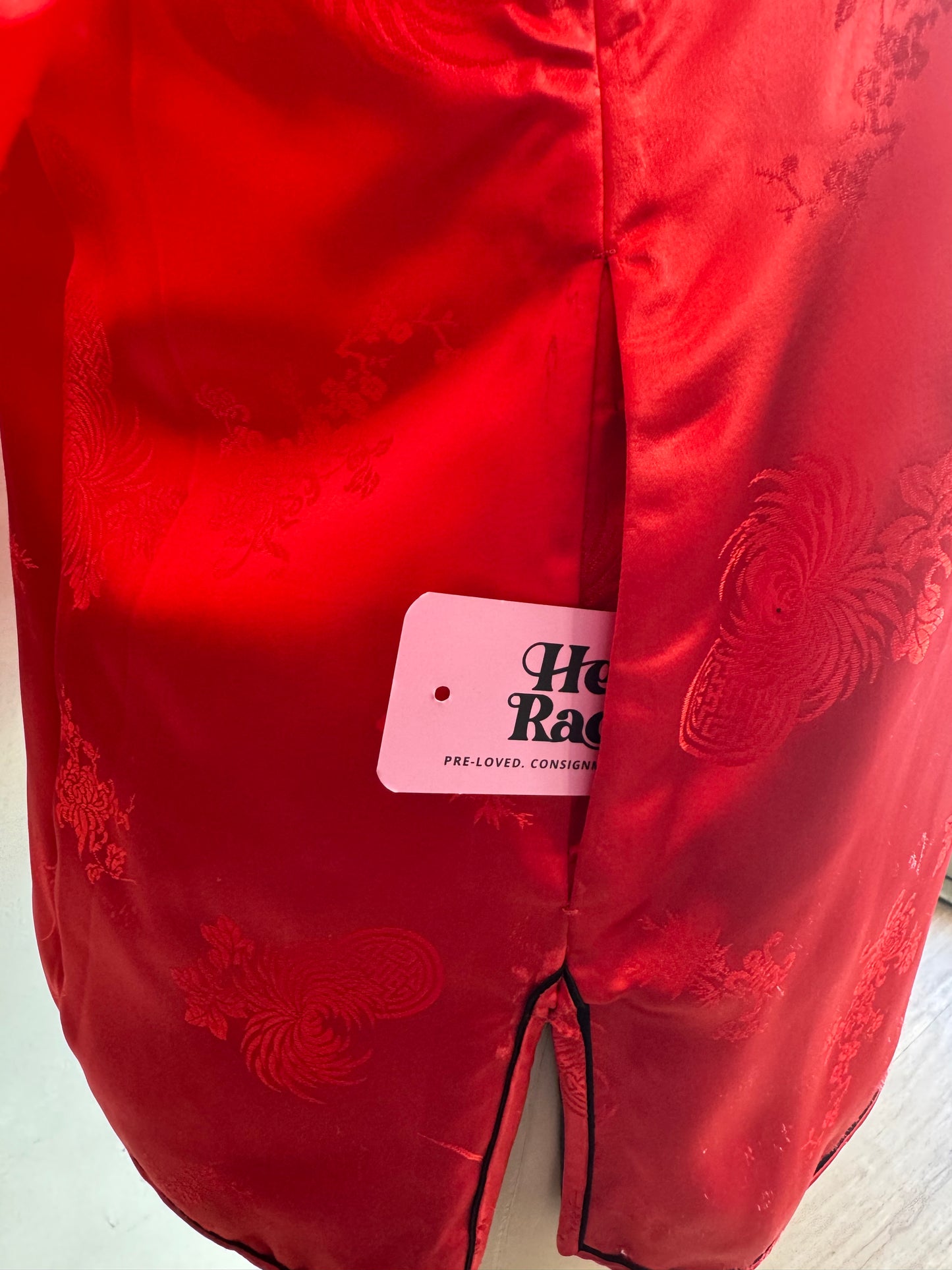 Vintage Silver Lake red Chinese jacket - size S