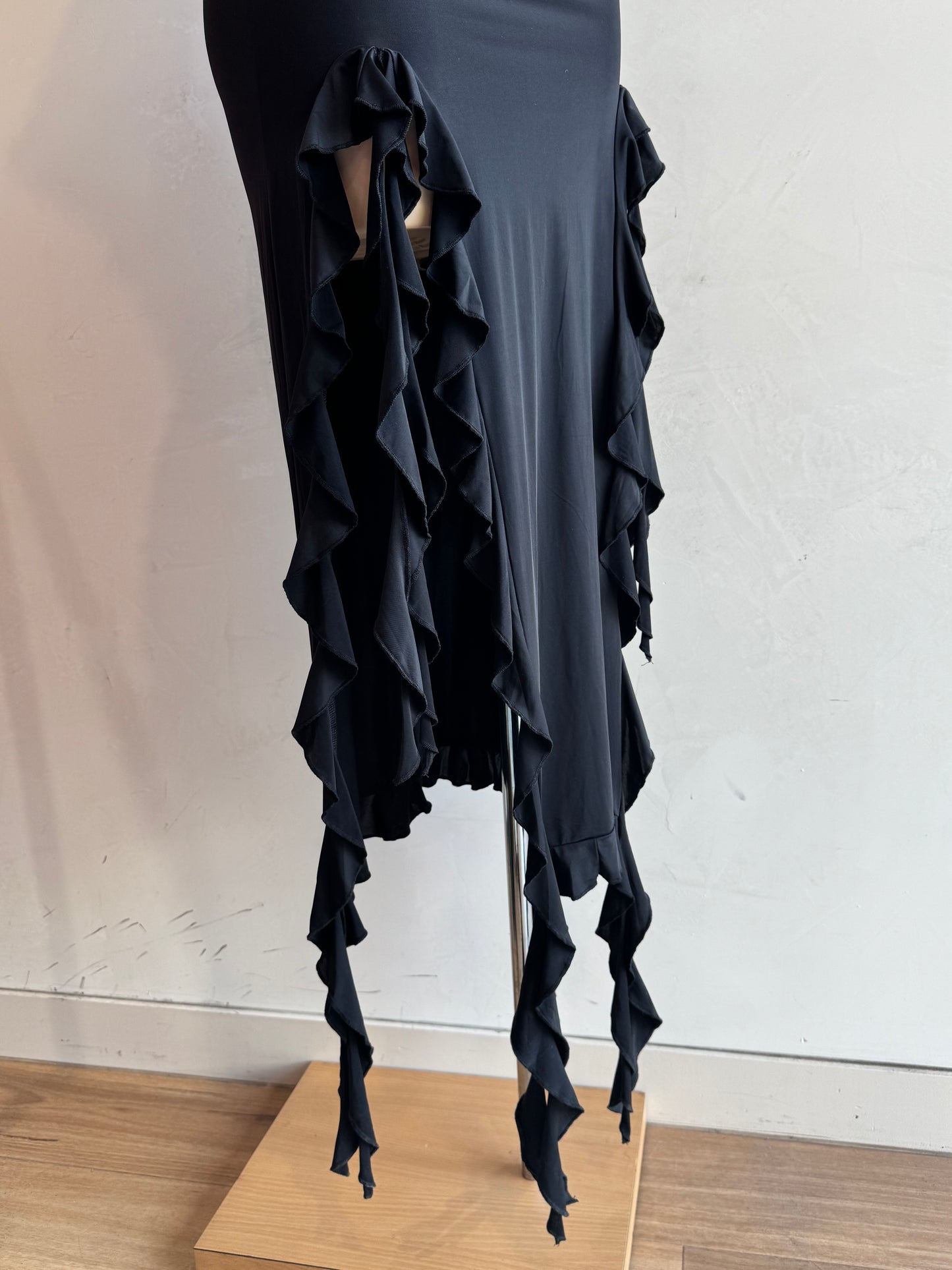 Lioness Black Strapless Dress - size S