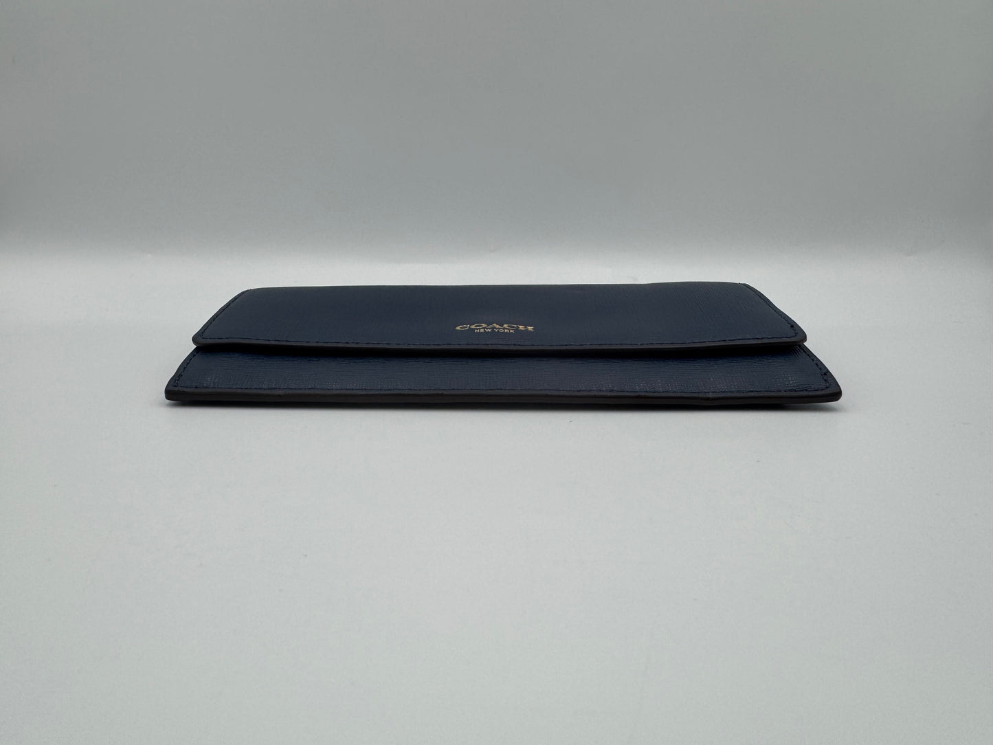 Coach Saffiano Wallet Navy