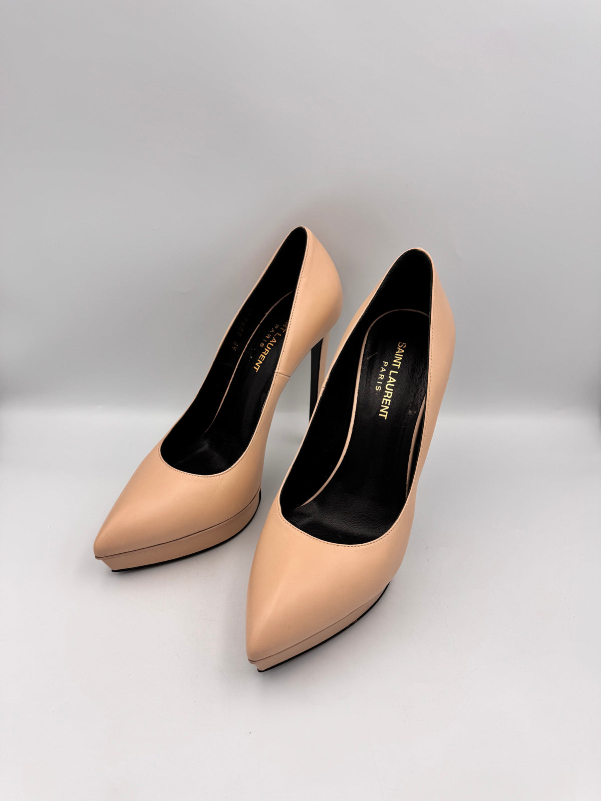 Saint Laurent Beige Platform Pump Size 39