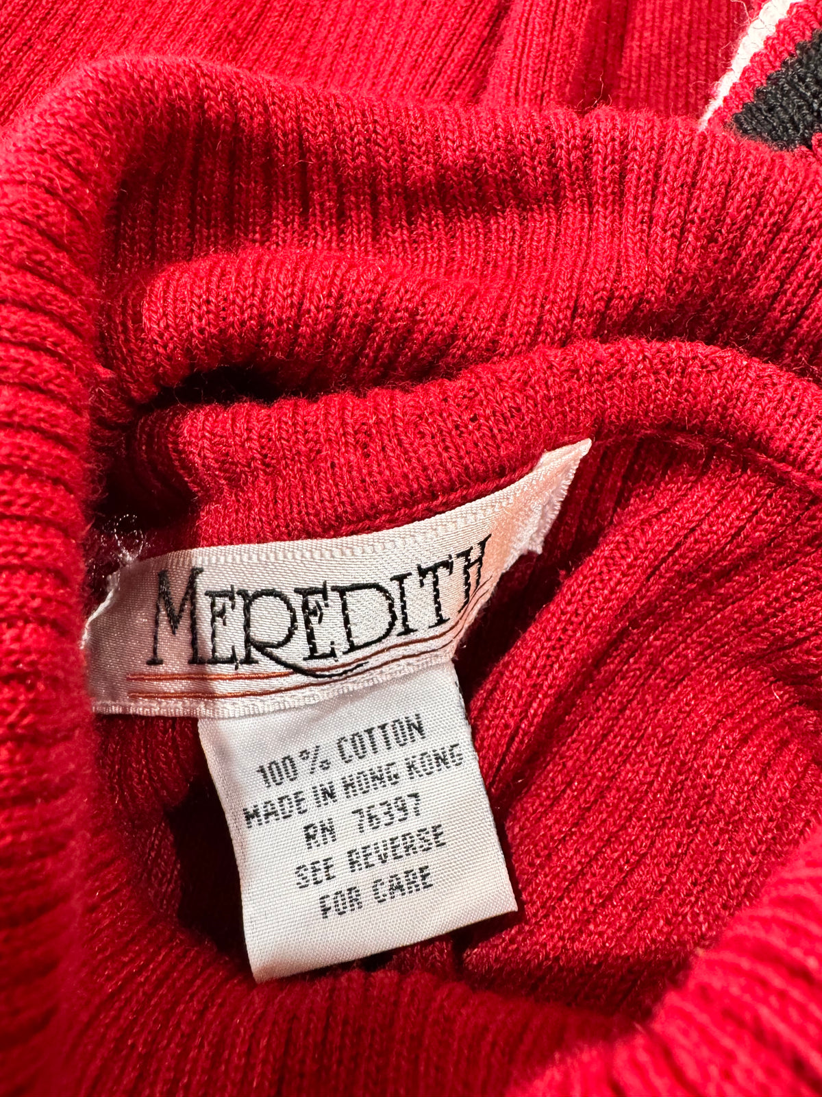 Vintage Meredith red sleeveless knit top - size S