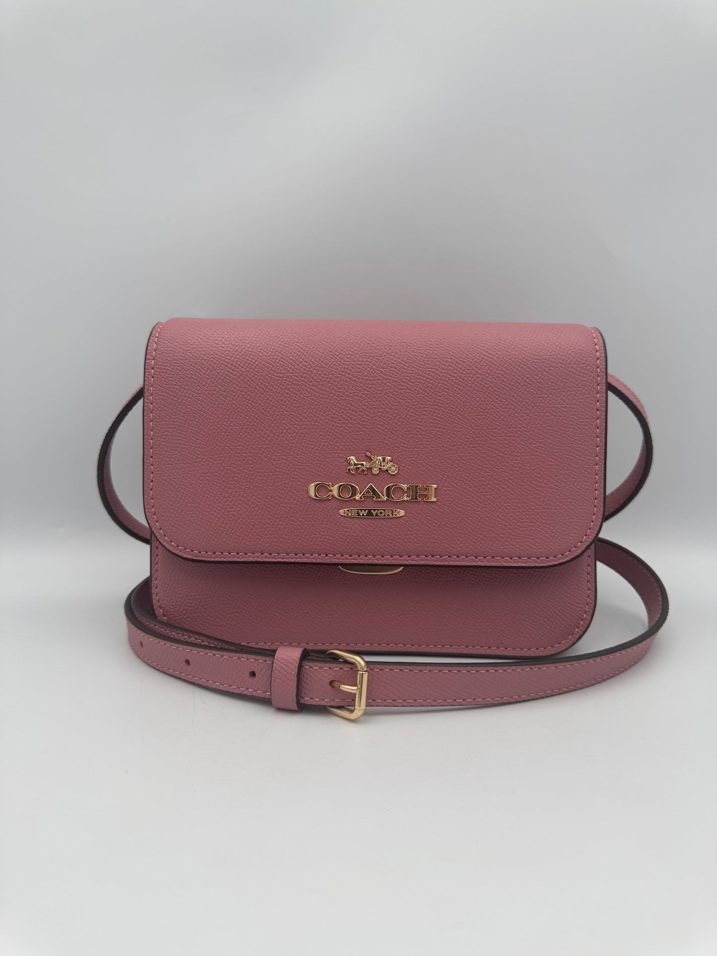 Coach Mini Brynn Crossbody Leather Clutch Pink C5626