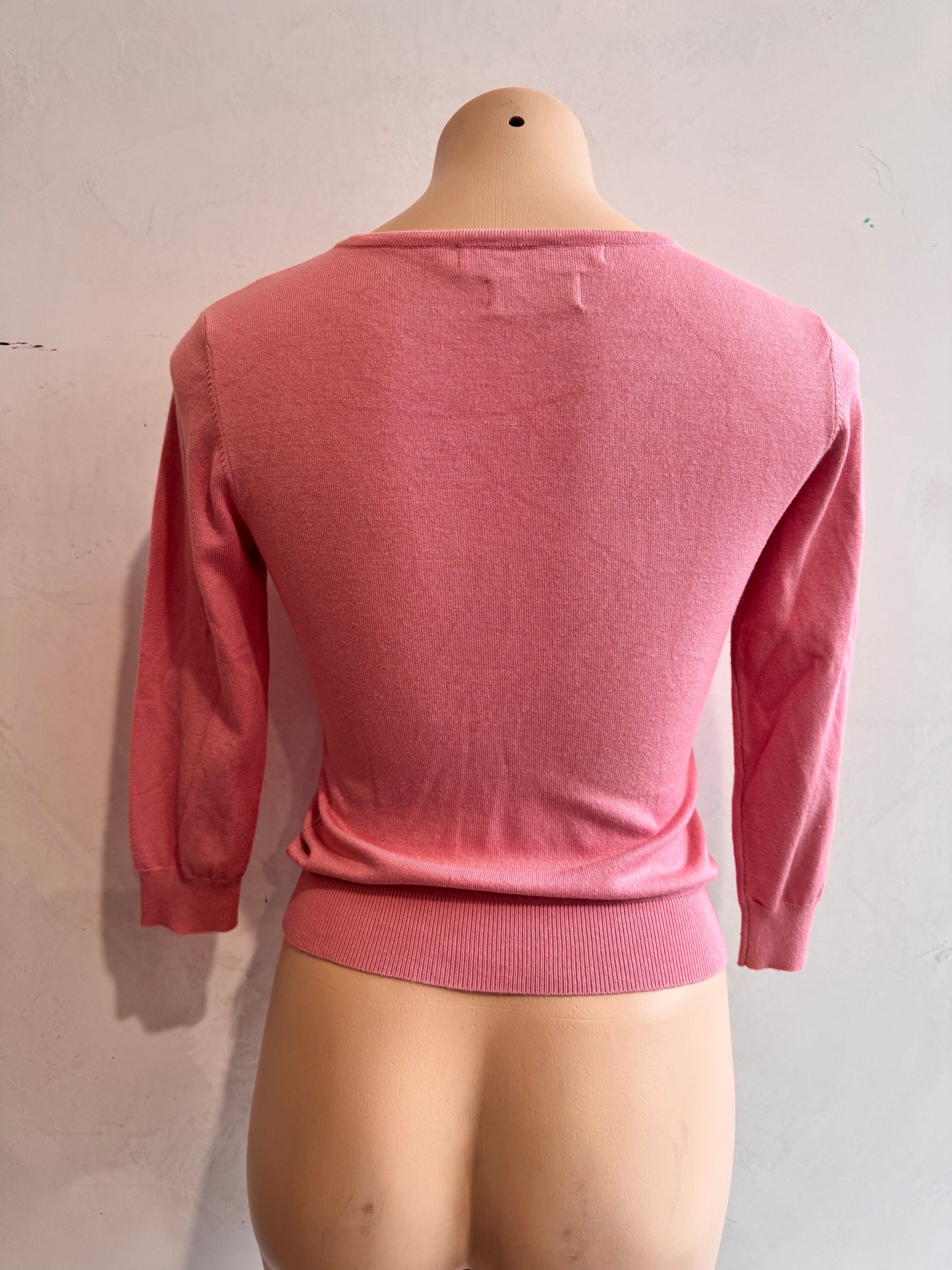 Wheels & DollBaby pink knit top - size 8