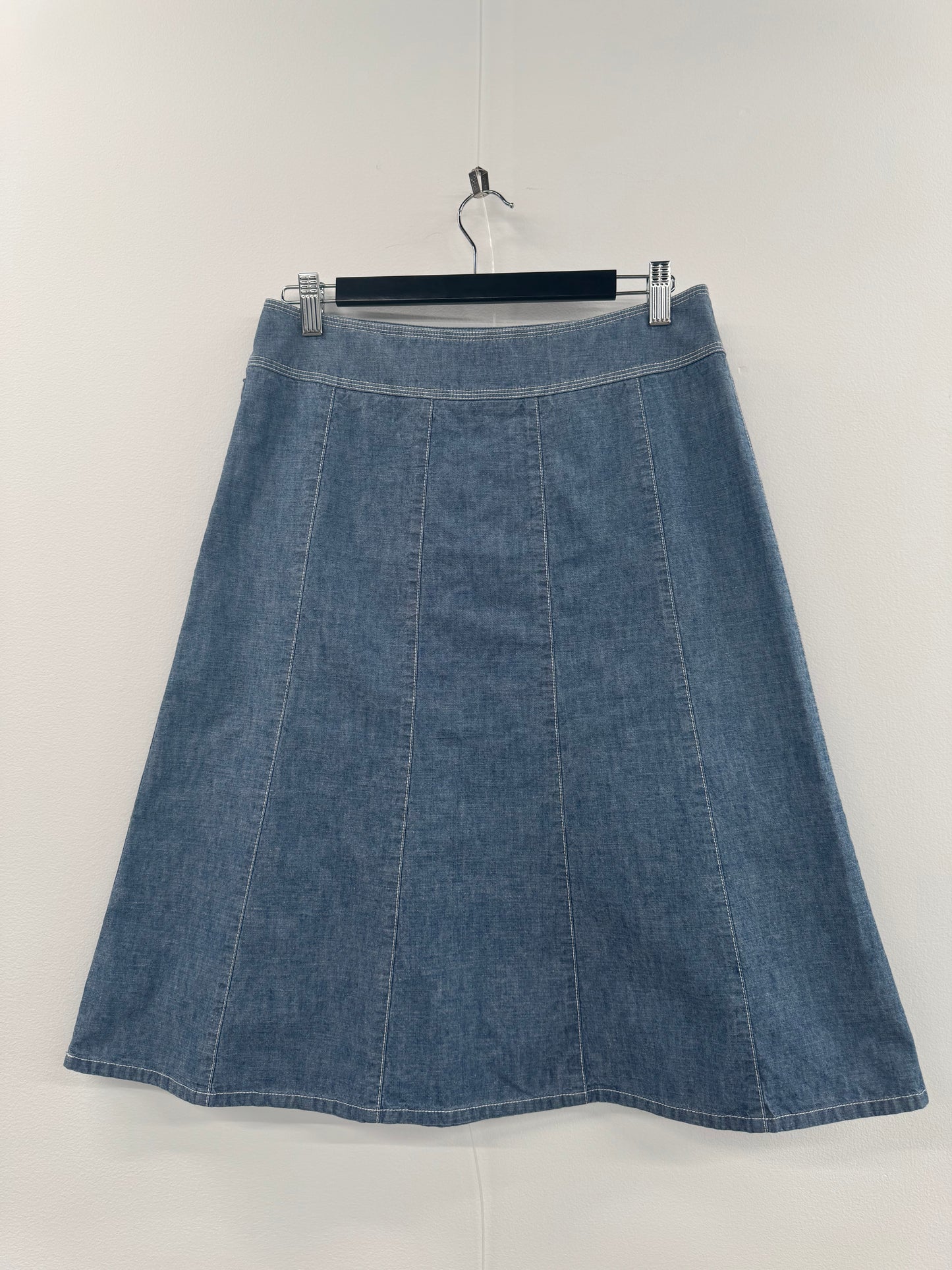 Vintage Country Road Chambray Skirt - size 10