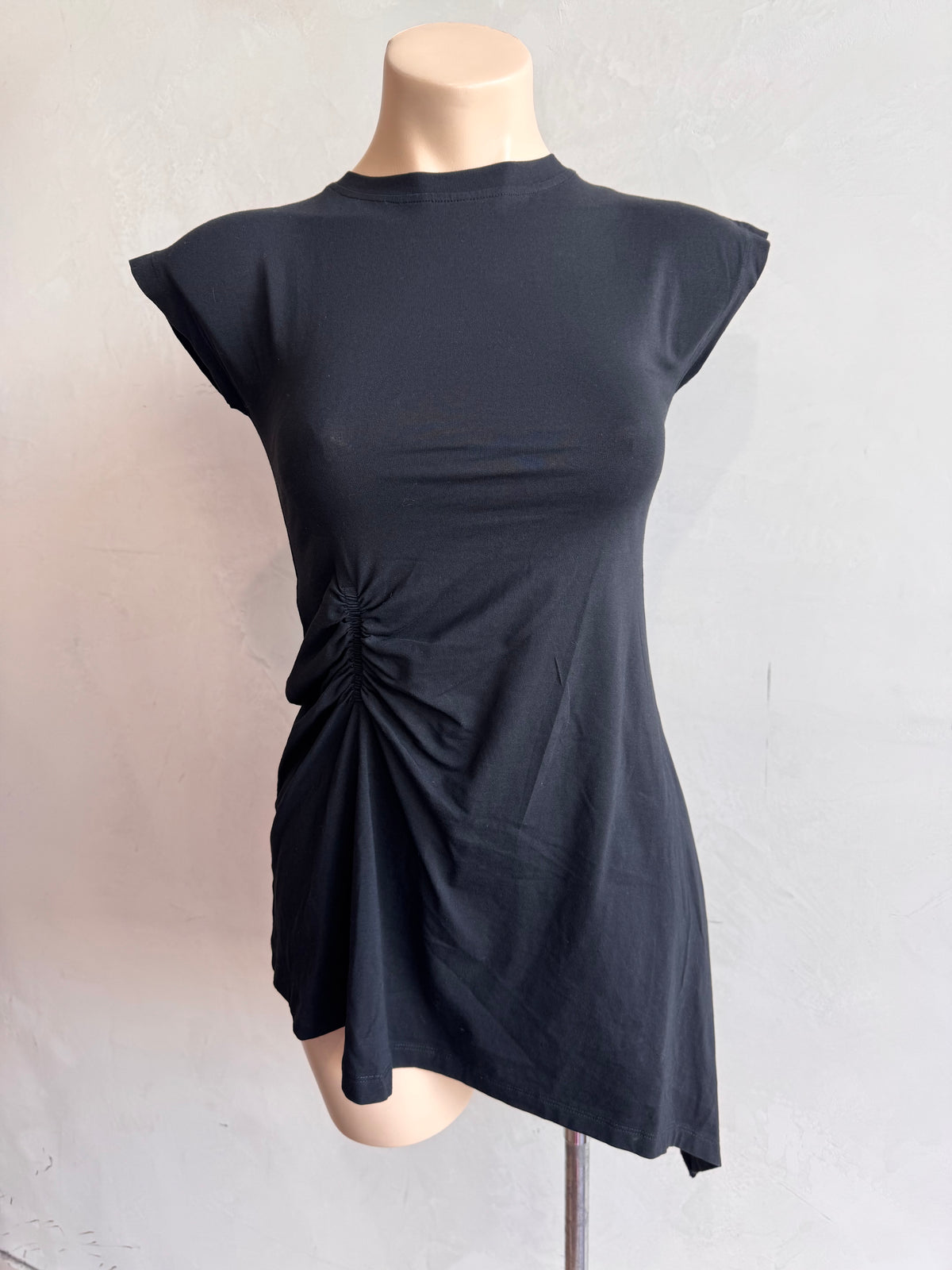 Elise Kids Black Asymmetrical Top- size XS