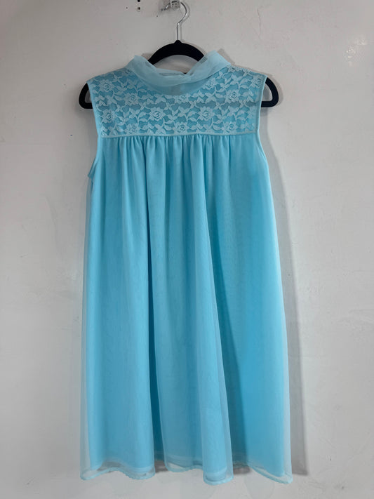 Vintage 50s baby blue mini dressing gown