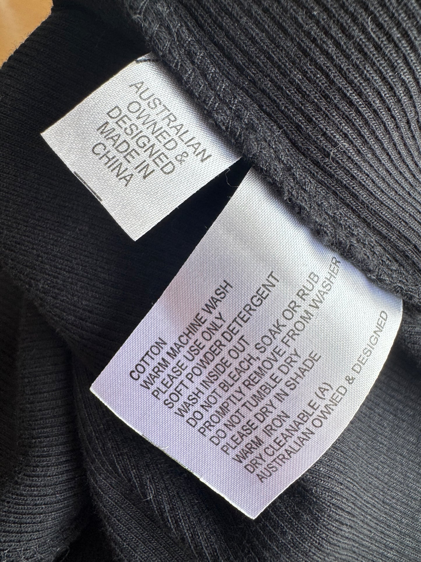 Yvonne Black polo top - size 10