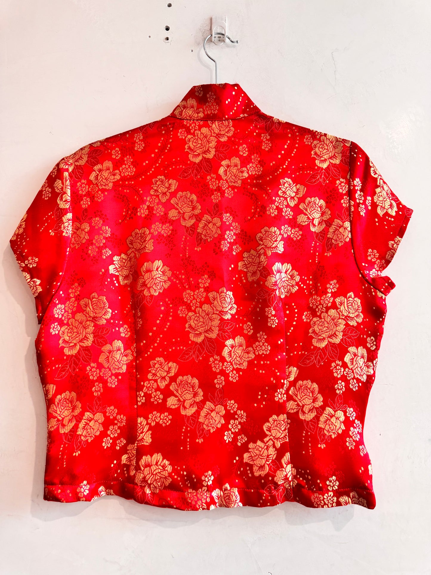 Vintage Kamikaze Red Mandarin Top - size 14