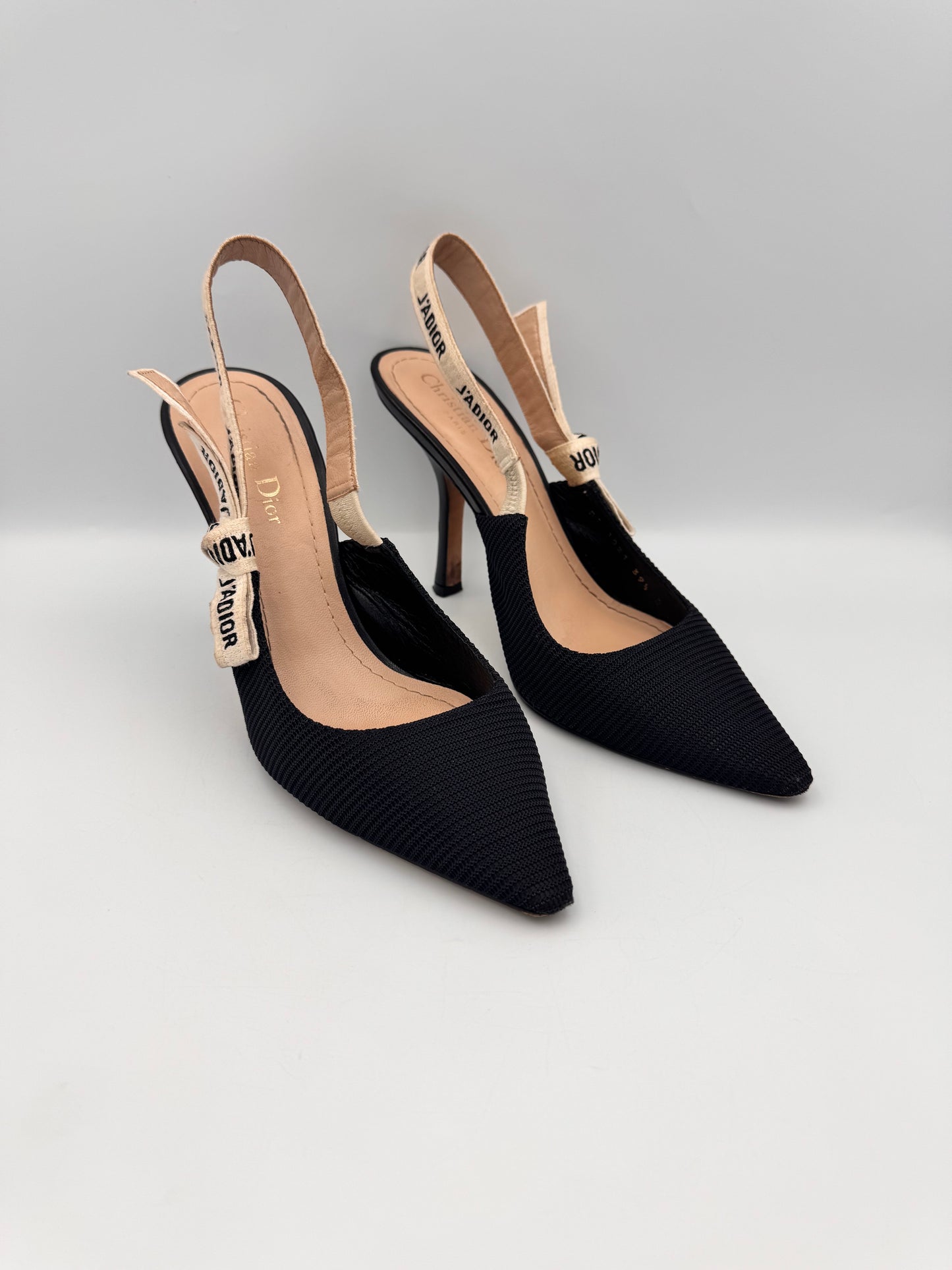 Dior Black Slingback Heel Size 39.5