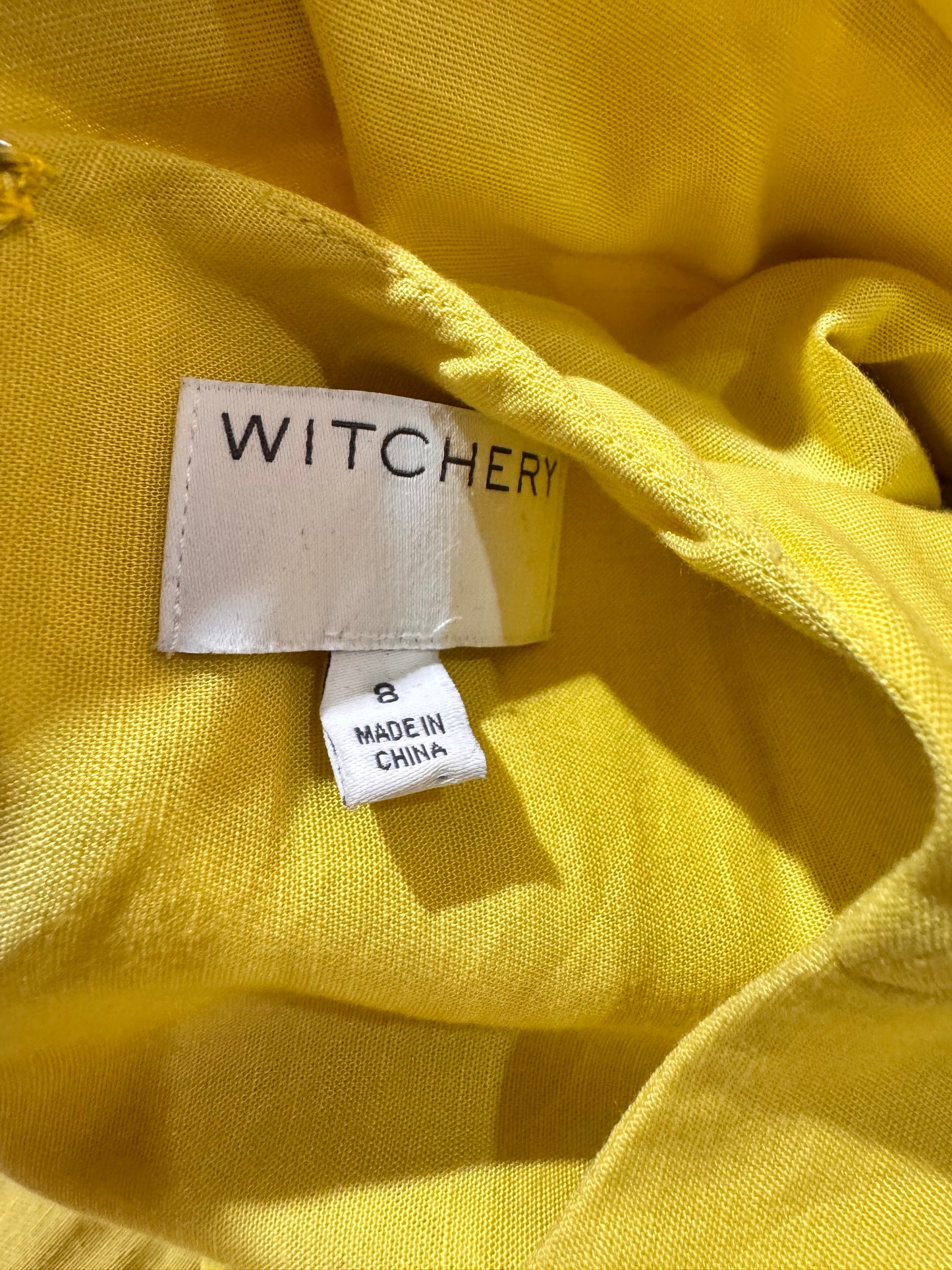 Witchery Maxi Yellow Dress - size 8