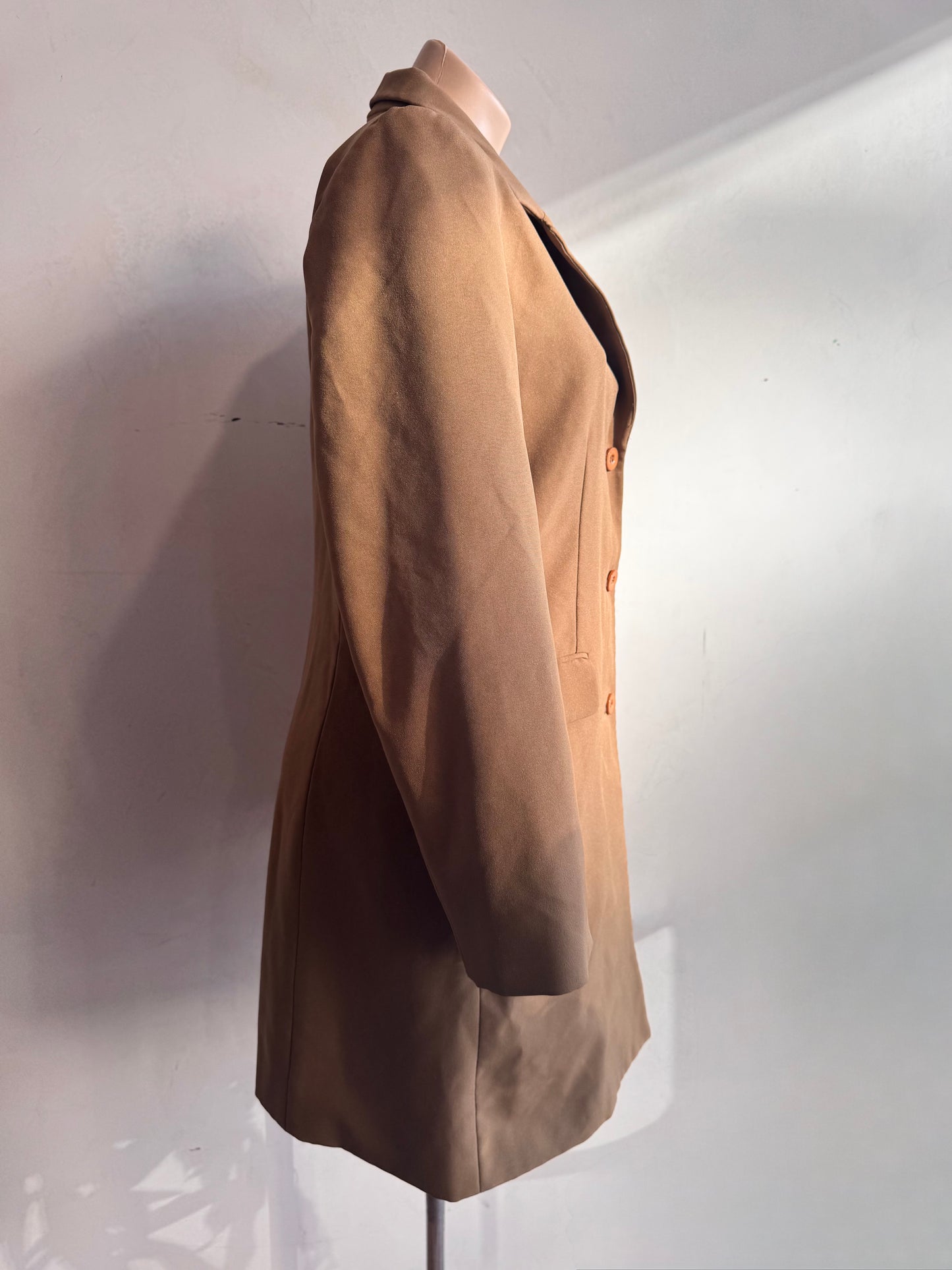 Vintage Chain Reaction beige Long Blazer - size 12