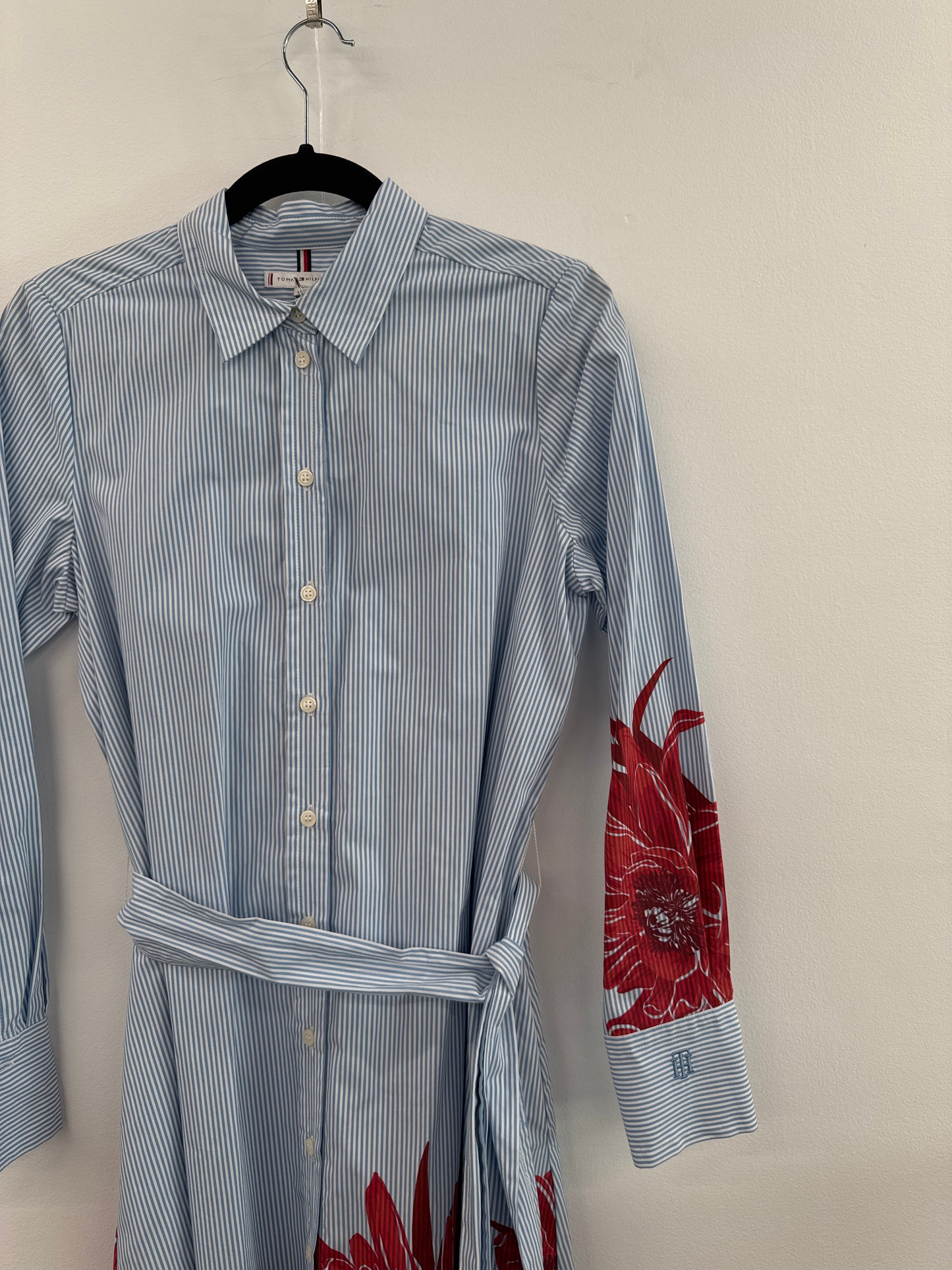 Tommy Hilfiger Floral Midi Shirtdress - Size 8