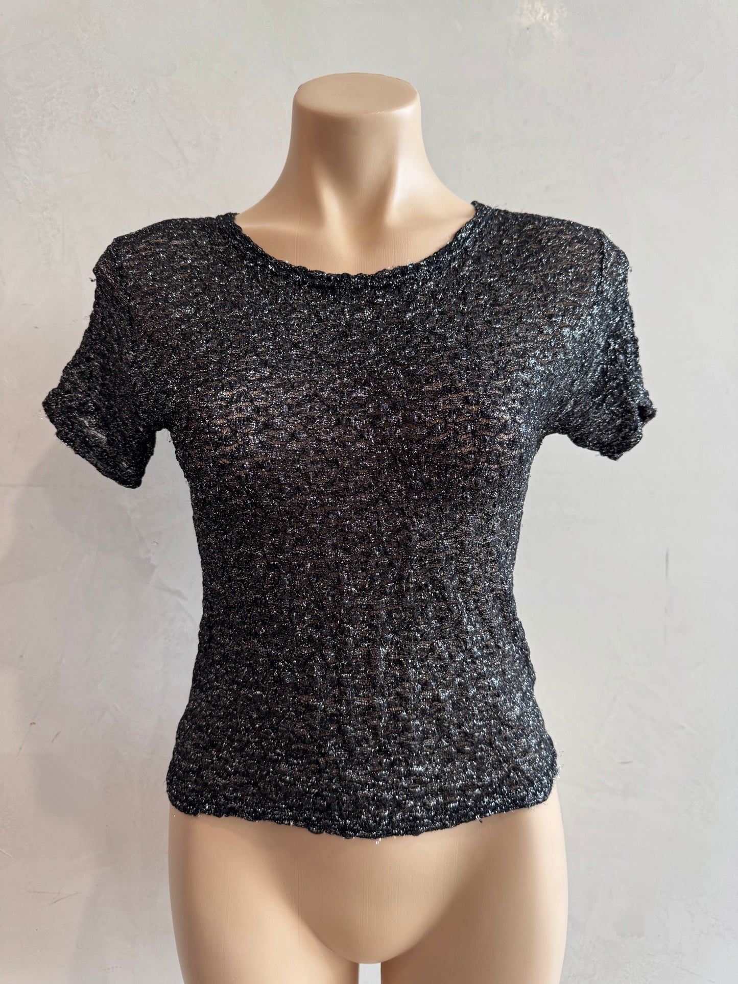 Vintage SOL Silver Baby Tee - size S/M