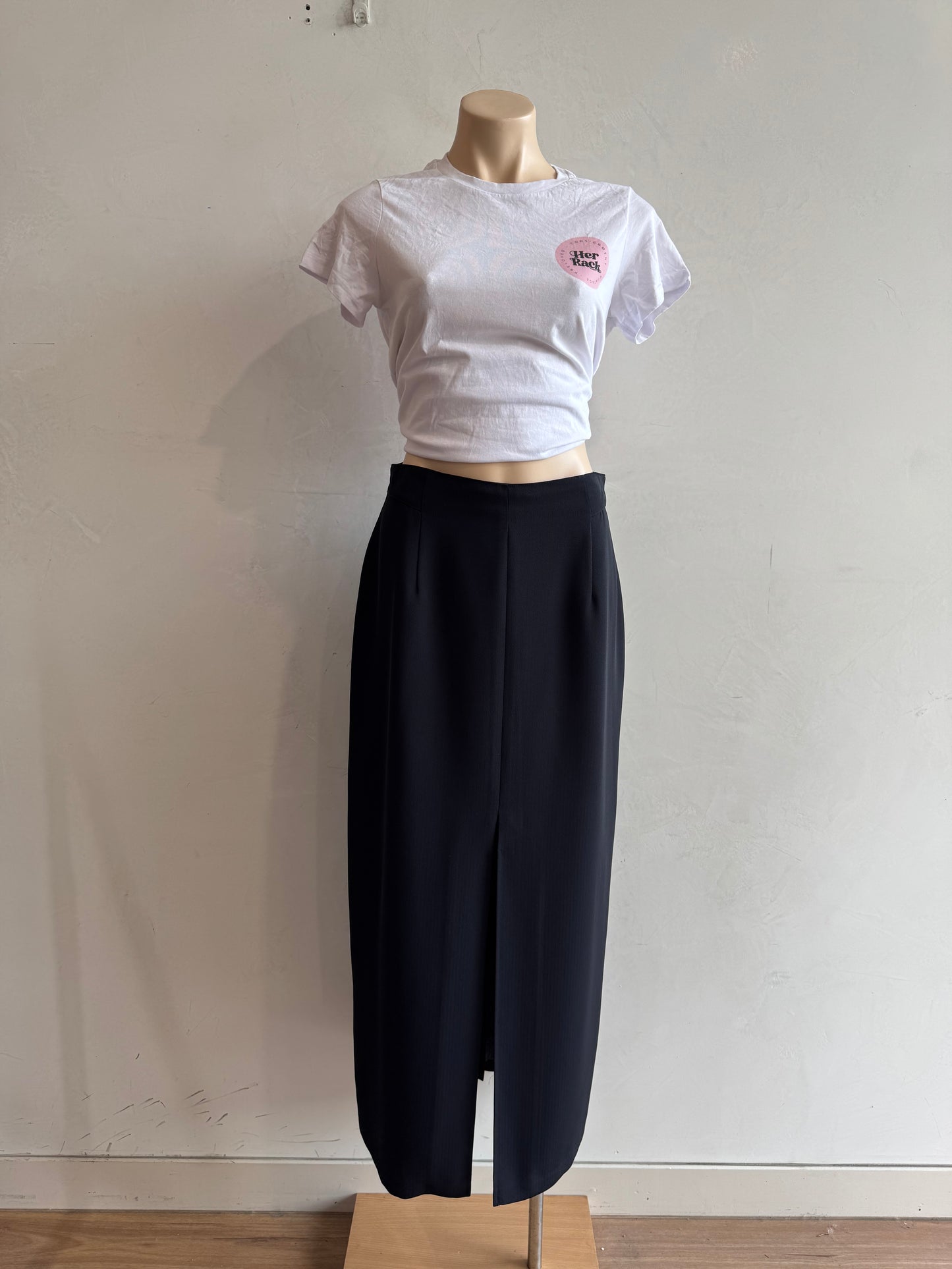 Vintage Katie’s Navy Maxi Split Skirt - size 14