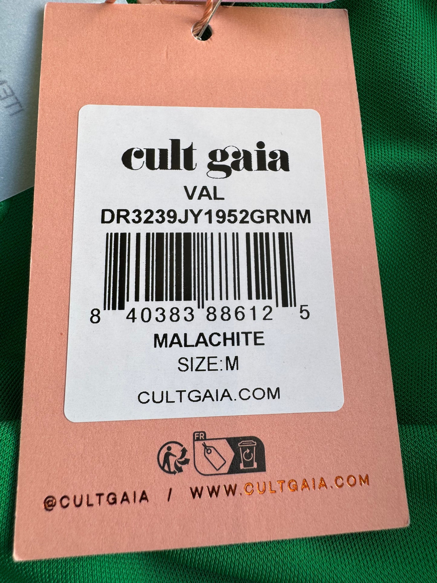 Cult Gaia Val Malachite dress (NWT) - size M