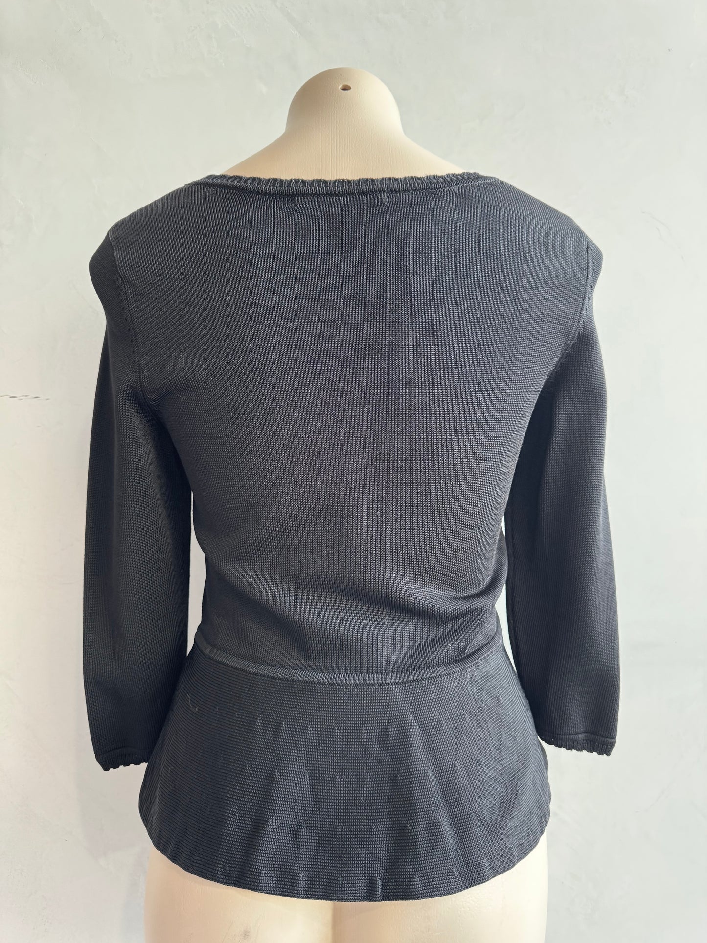 Vintage Review black Knit top size 12
