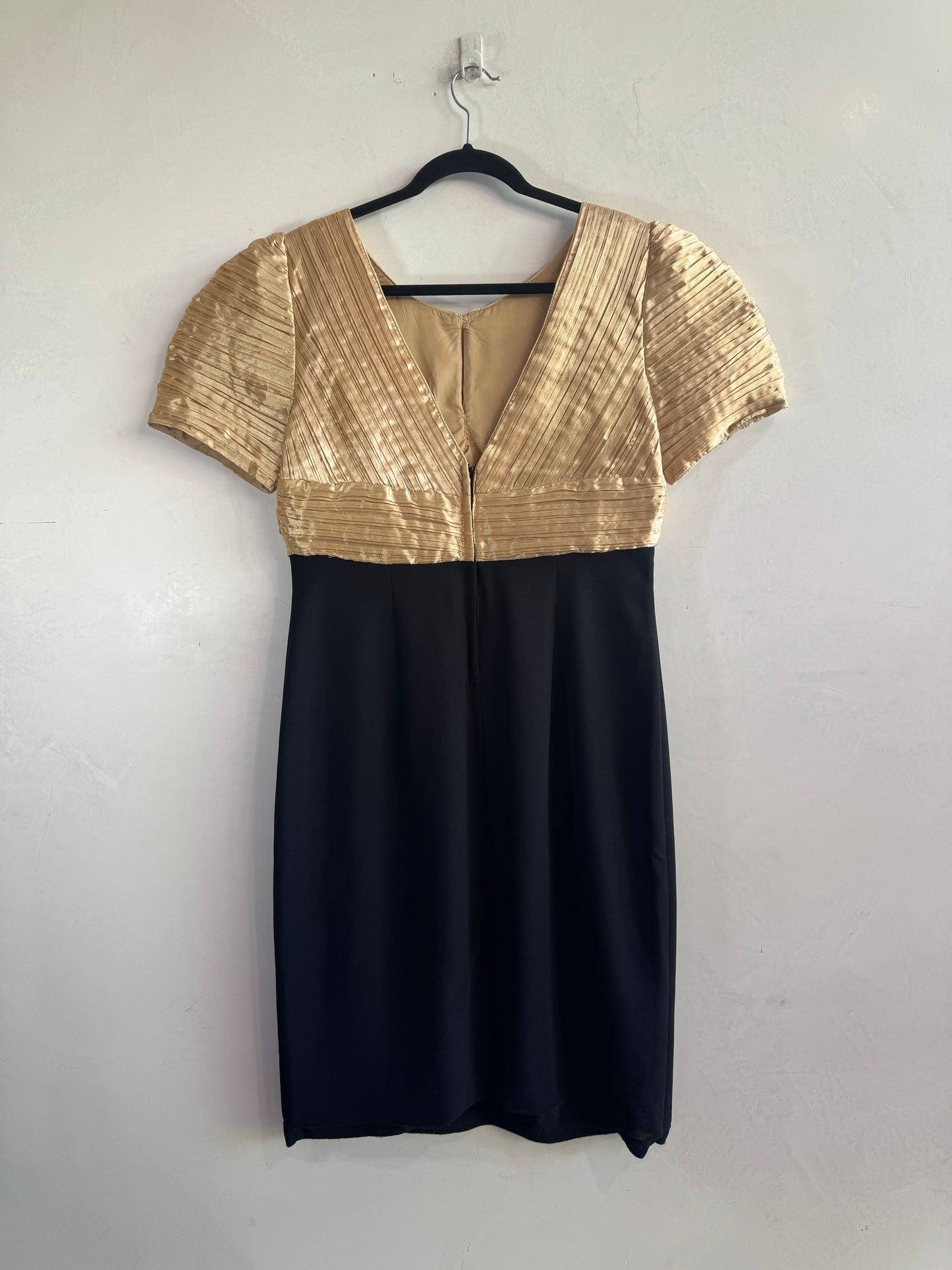 Vintage Mr. K & Co. Gold trim evening dress - size L