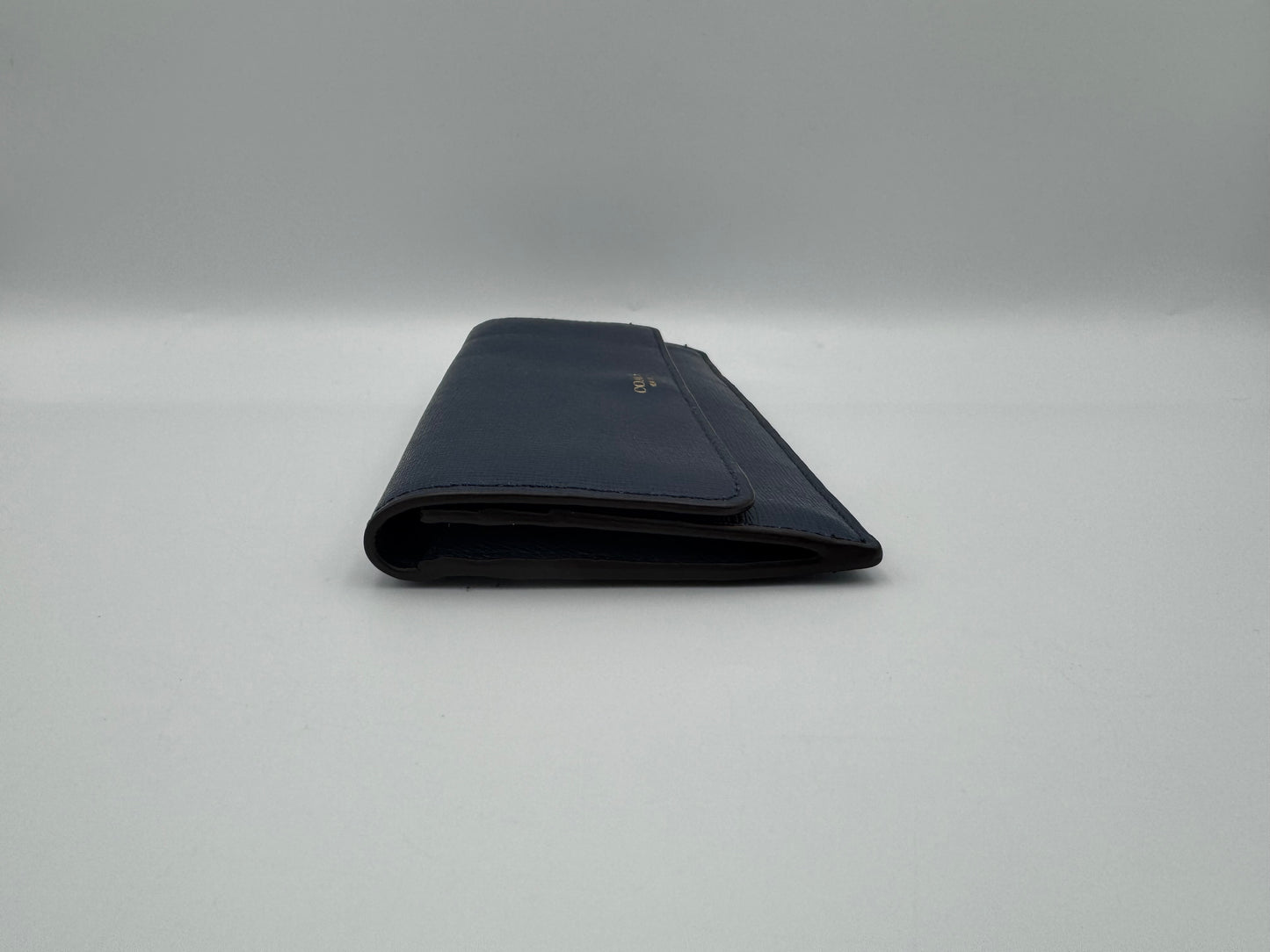 Coach Saffiano Wallet Navy